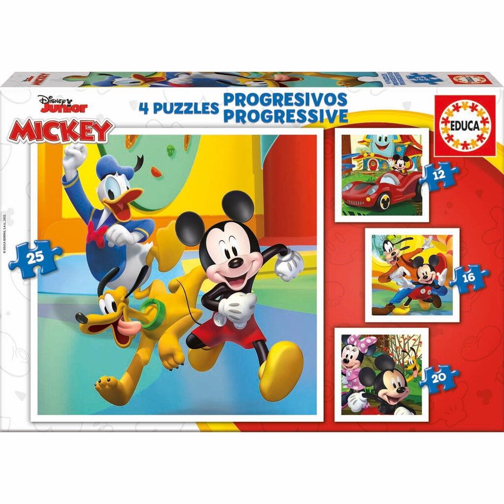 Educa 12-16-20-25 Progressive Mickey & Friends