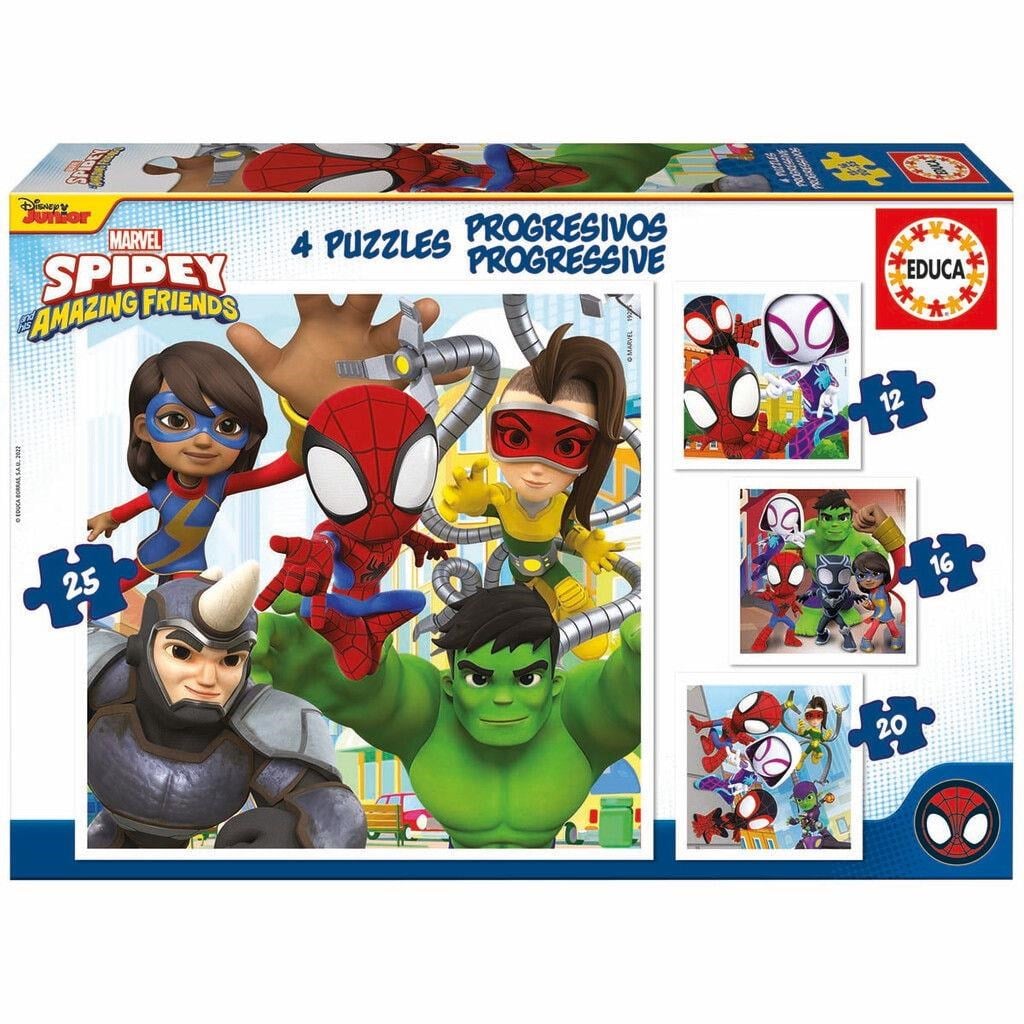 Educa 12-16-20-25 Progres. Spidey&Amazing Friends Puslespil 80-19295