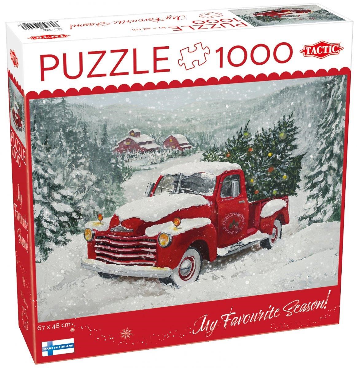 Tactic Juletræ Lastbil 1000 brikker puslespil Puslespil 59220