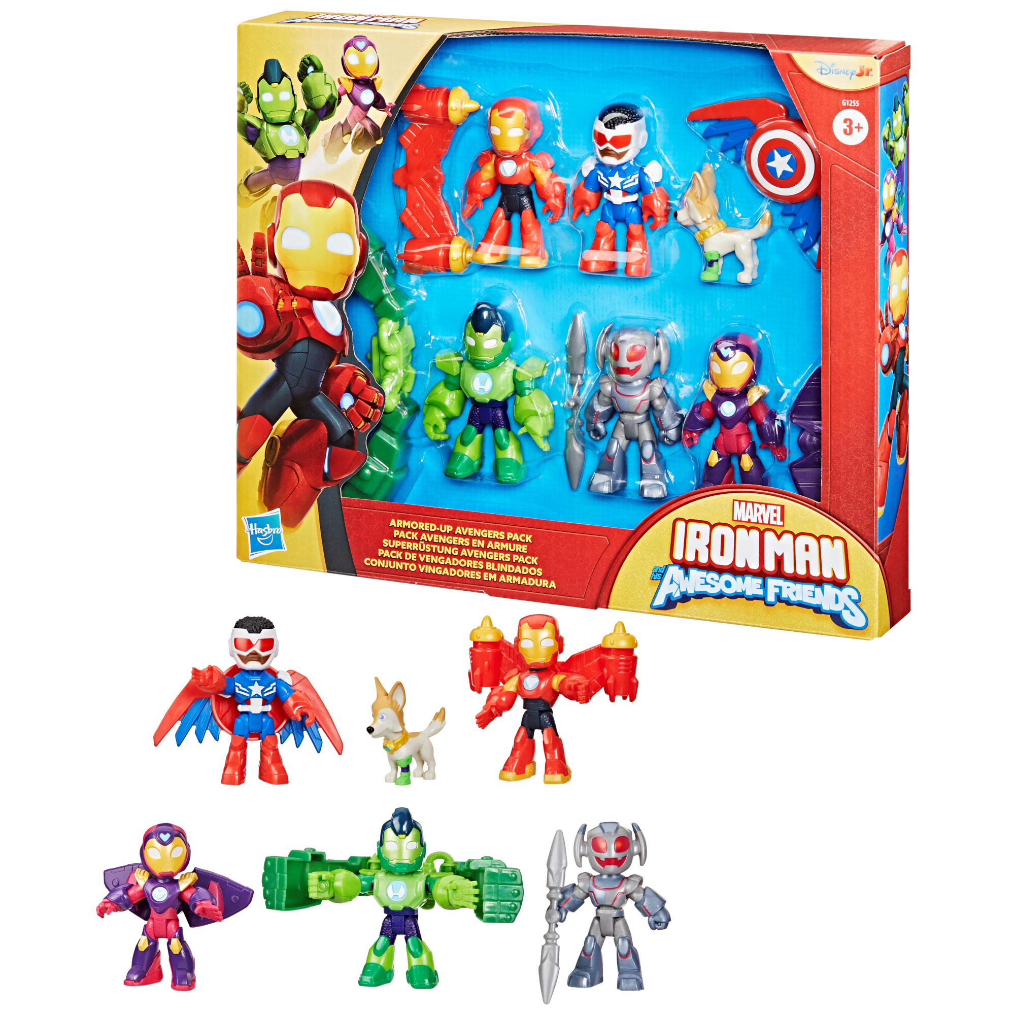 Marvel Iron Man og hans fantastiske venner Armoured-up Avengers 6-pakke 7,5 cm