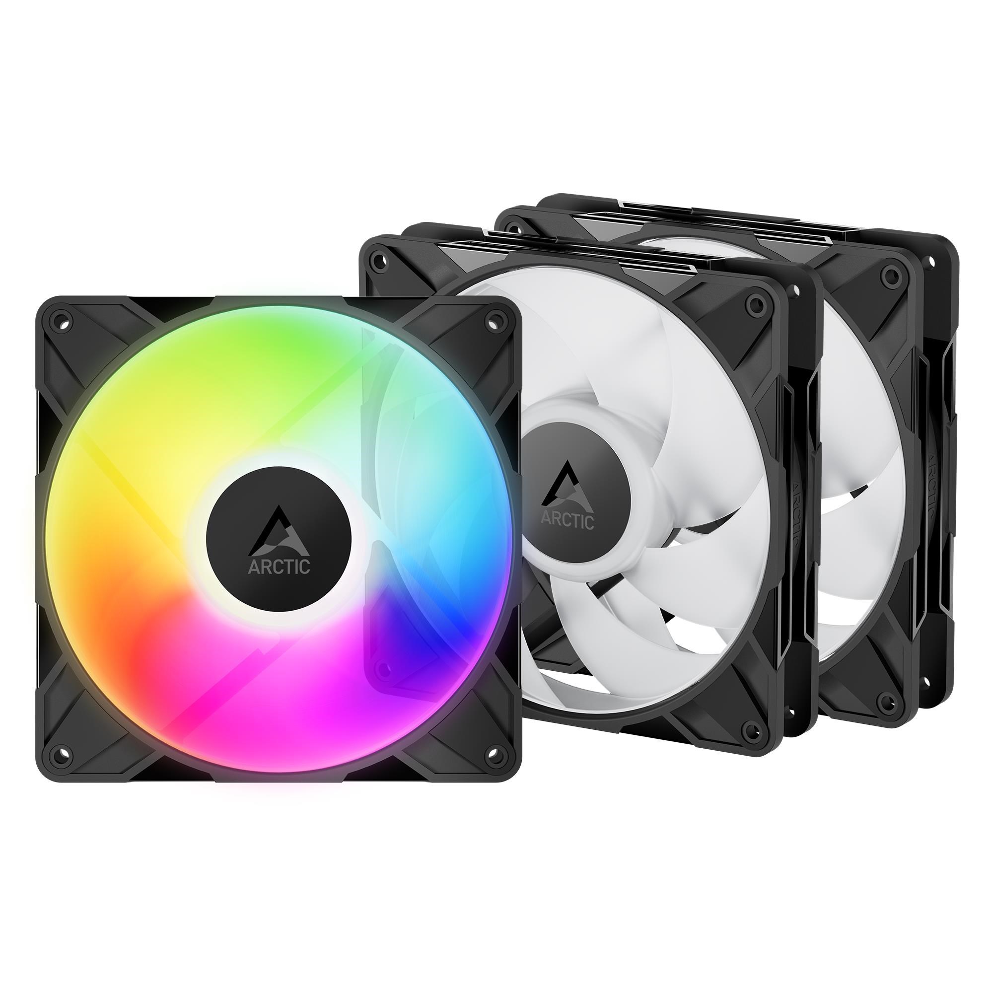 Arctic P14 Pro A-RGB - 3 Pack - Kabinet køler - 140mm - Sort med RGB LED lys Kabinetkøler ACFAN00320A
