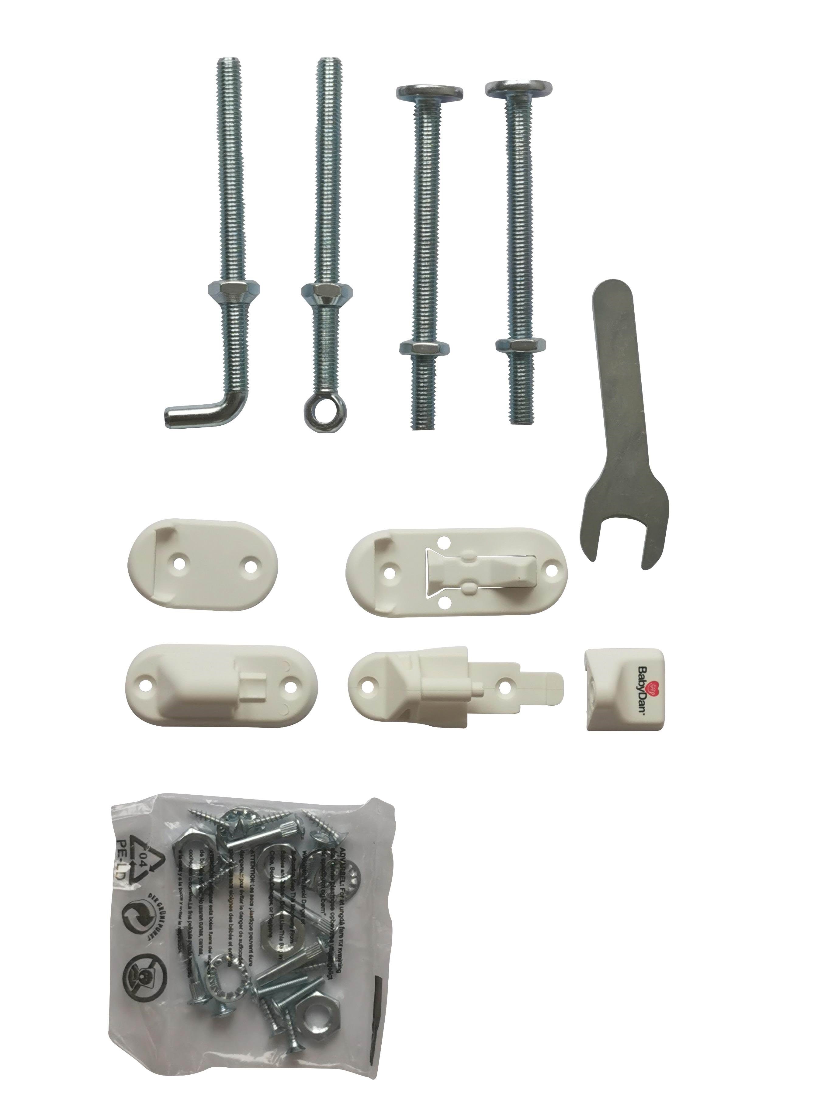 BabyDan Fittings til MultiDan/Lena sikkerhedsgitter træ, Hvid Babyudstyr 300353