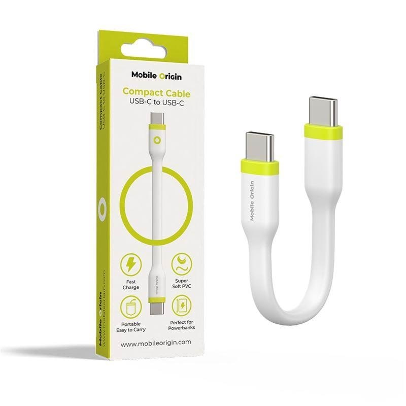 Mobile Origin Compact cable USB-C to USB-C - white Usb Kabel Hvid COMC-USBC-WHT