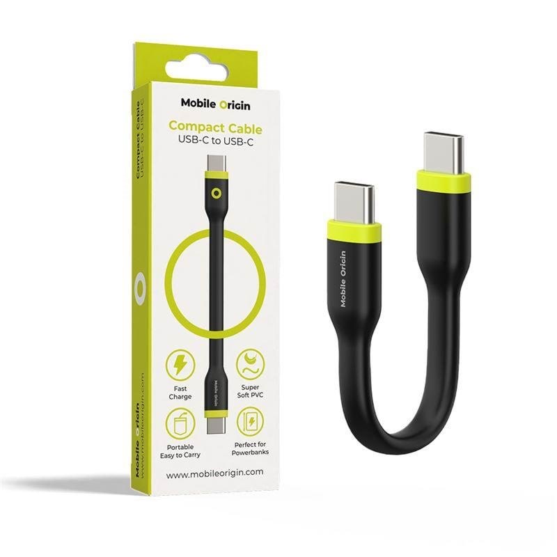 Mobile Origin Compact Cable USB-C to USB-C - black Usb Kabel Sort COMC-USBC-BLK