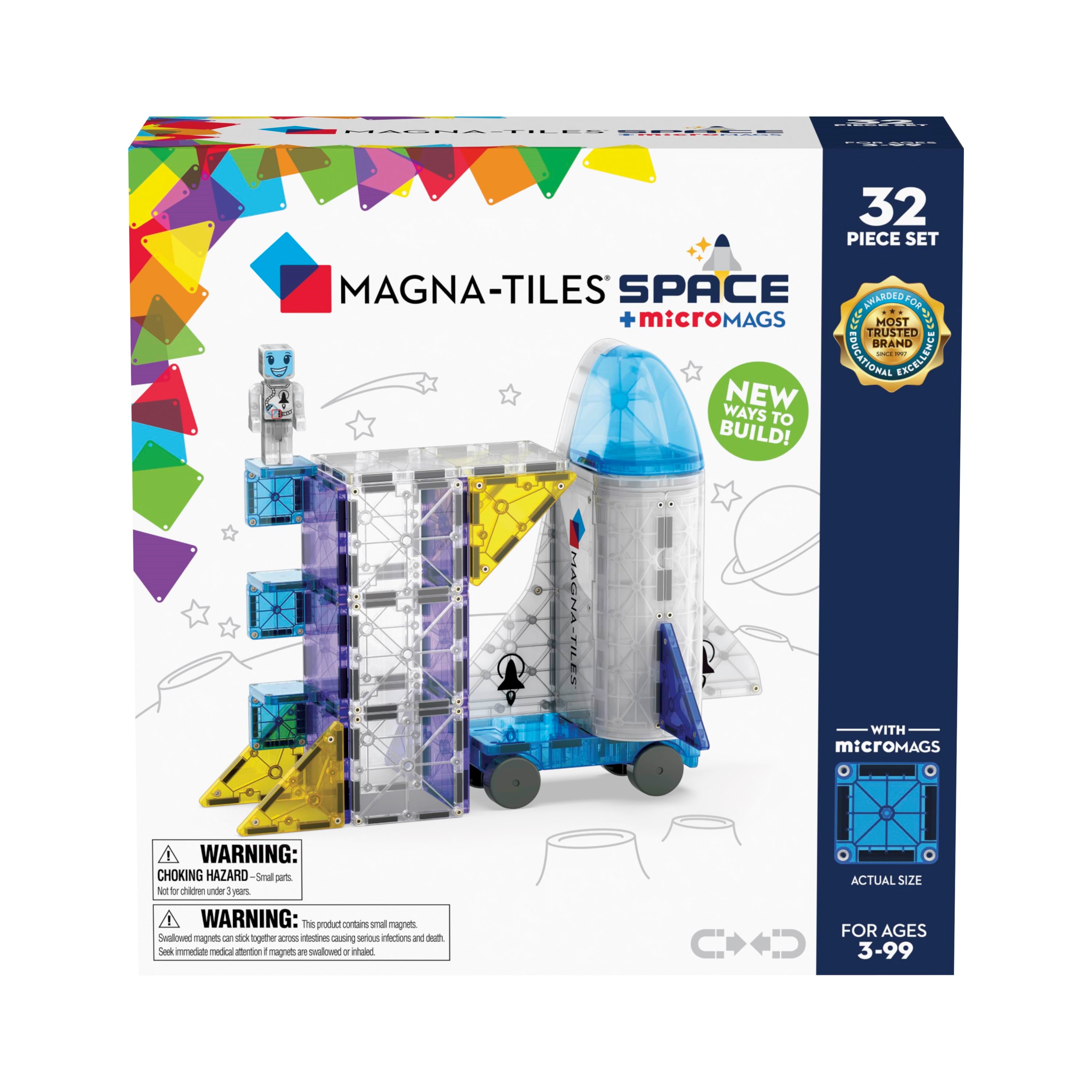 Magna-Tiles Rumraket 32 dele Konstruktionslegetøj 90288