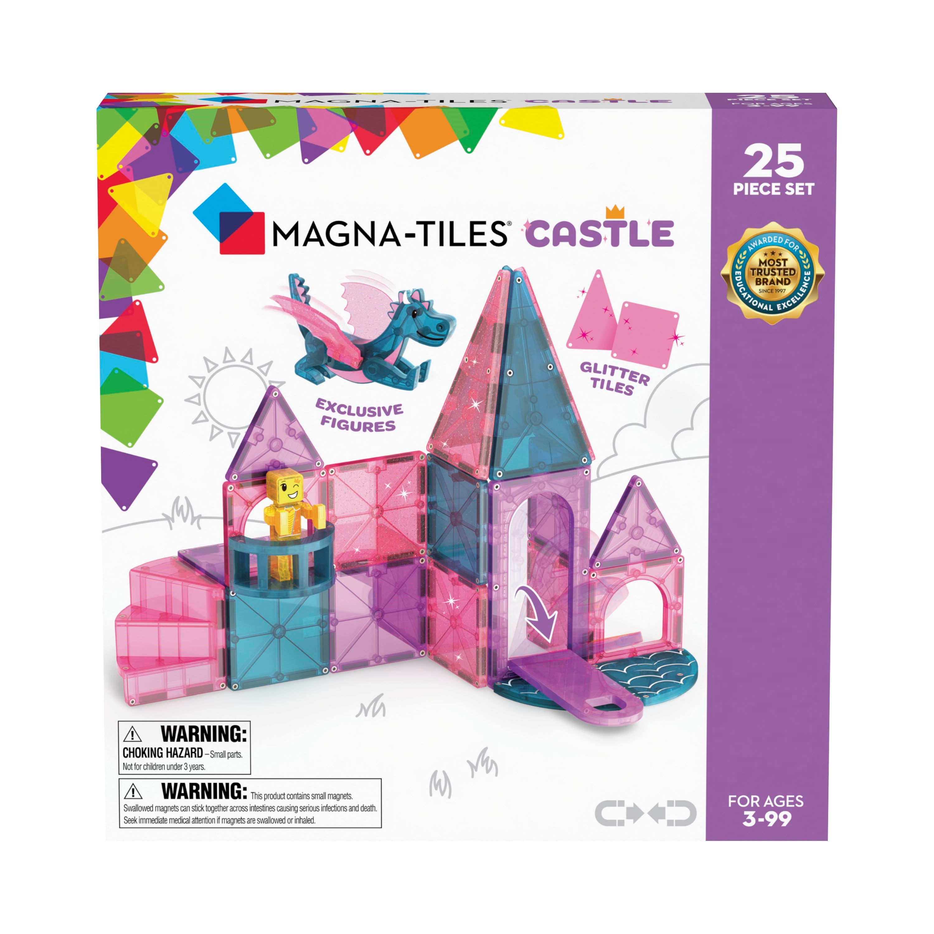 Magna-Tiles Slot 25 dele Konstruktionslegetøj 90290