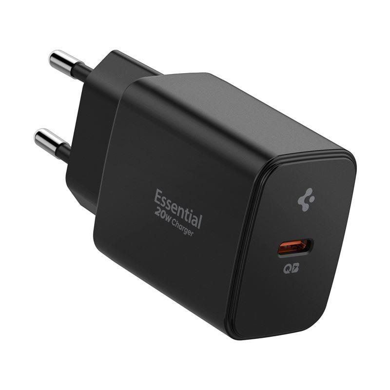 Spigen Essential 20W Wall Charger EE201EU - black Mobil Oplader ACH09217