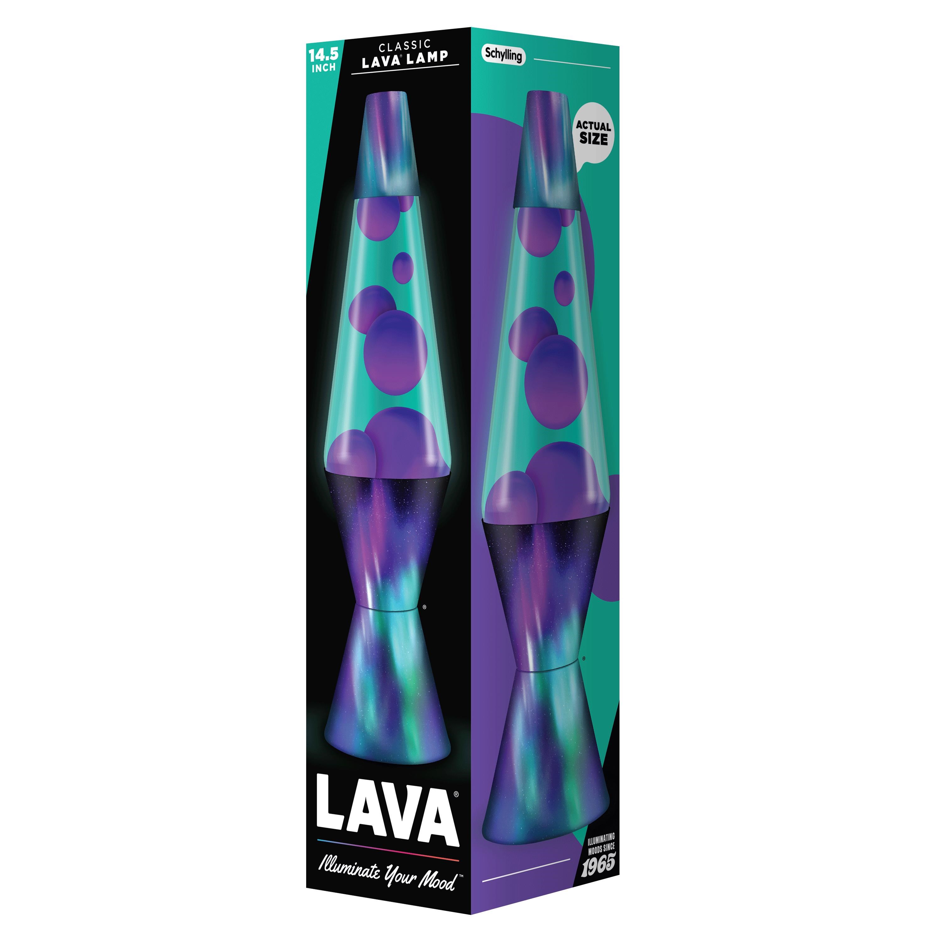 Lava Lamp 37cm Purple/Teal Aurora Borealis Base Børnelampe 605906