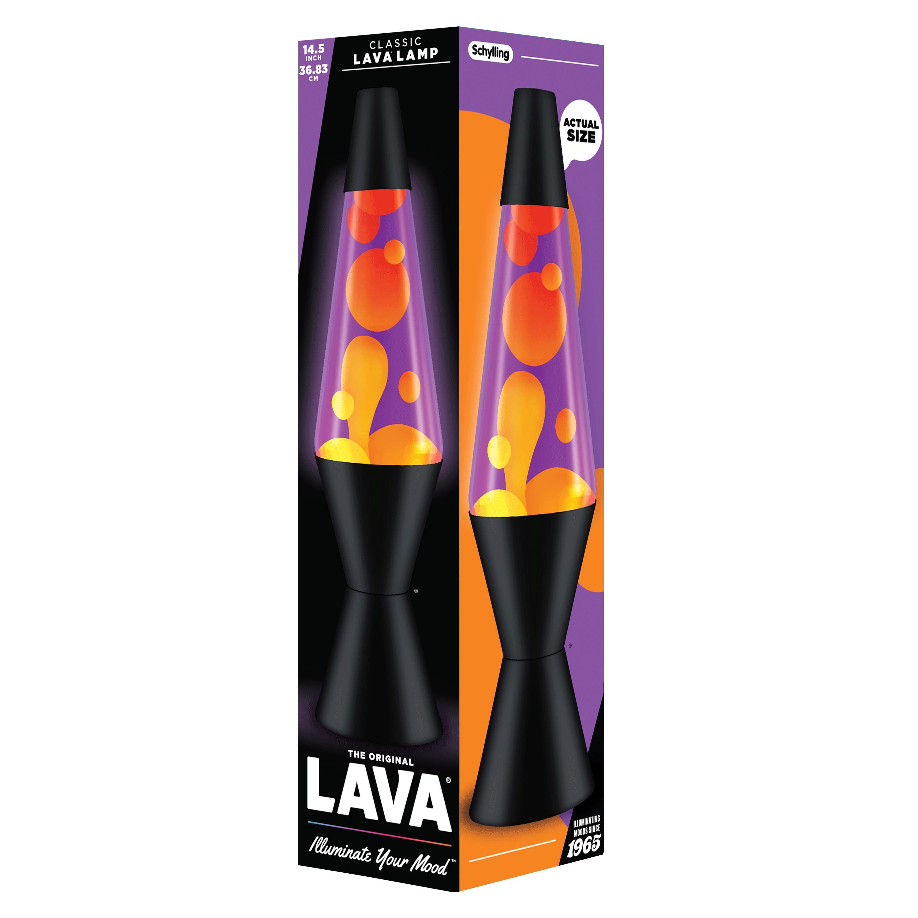 Lava Lamp 37cm Orange/Purple Black Base Børnelampe 605905
