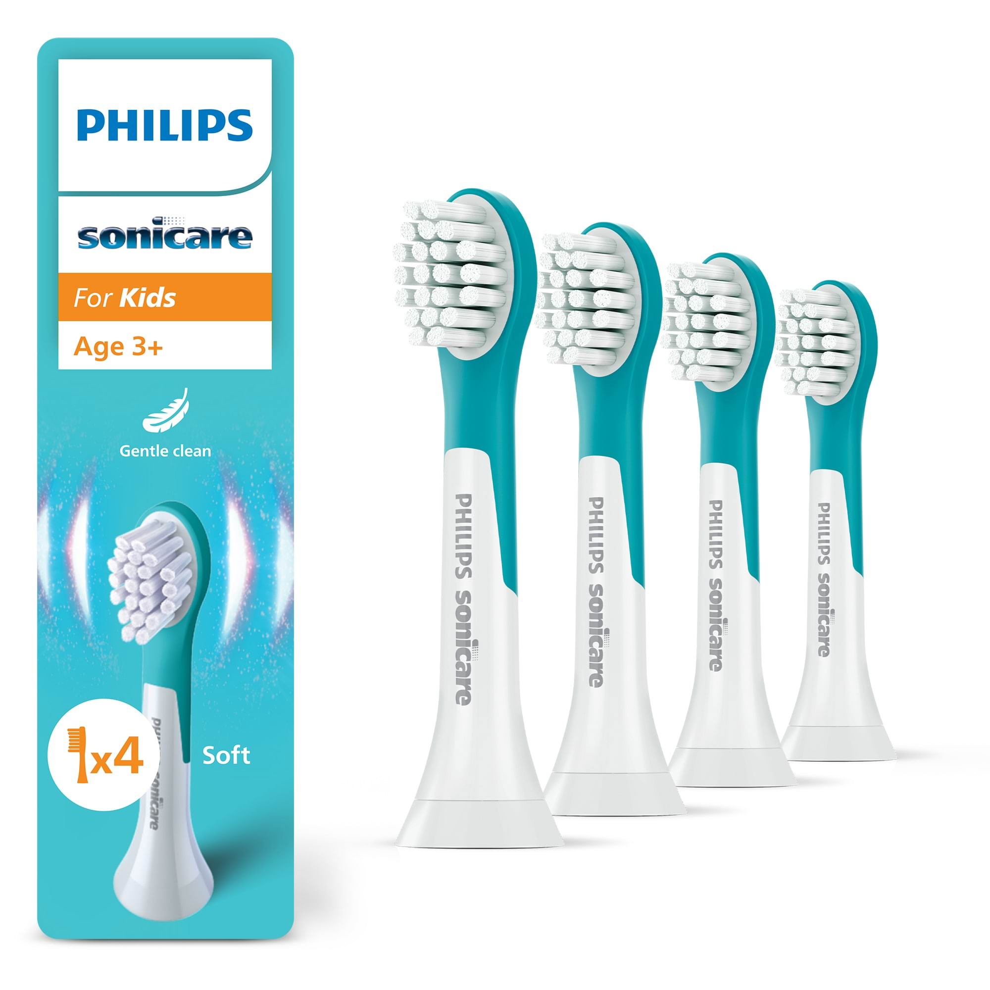 Philips Tandbørstehoveder Sonicare For Kids - White - 4 pcs El Tandbørste HX6034/90