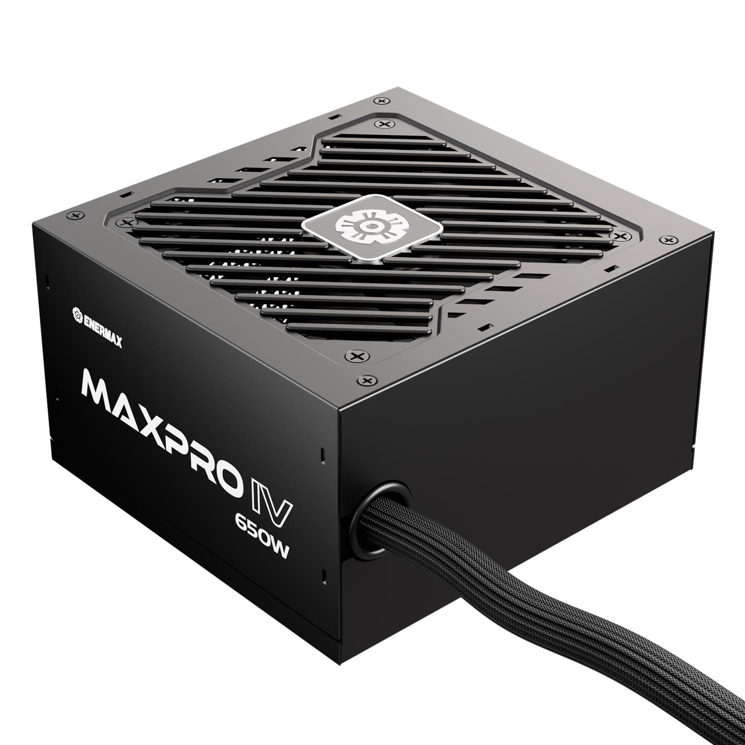 Enermax MAXPRO IV Power supply - 650 Watt - 120 mm - ATX - 80 Plus Yes Strømforsyning - 650 Watt - 120 mm - ATX - 80 Plus Ja Strømforsyning Sort 