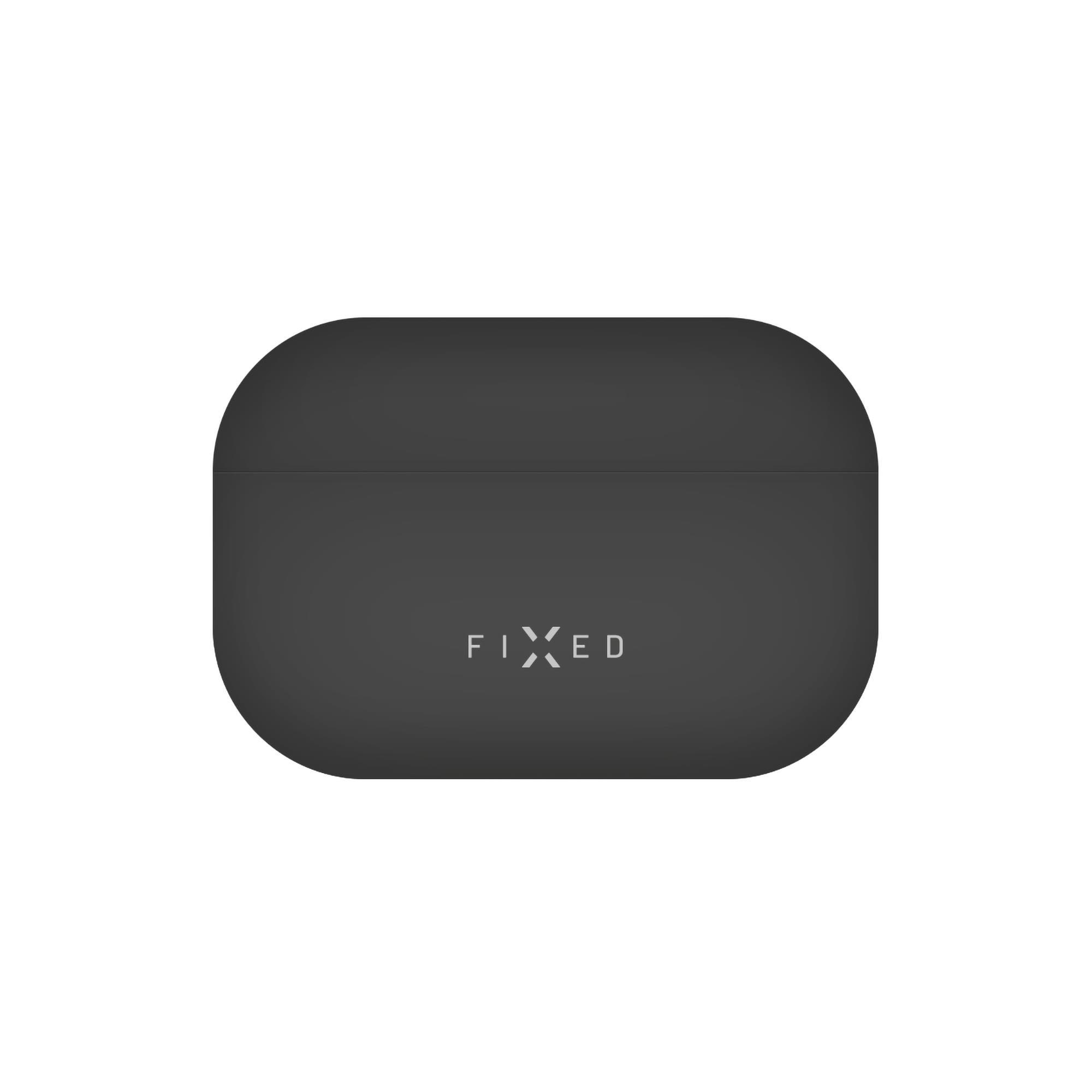 FIXED Silky Silicone case for Apple AirPods Pro 2 Black Mobilcover FIXSIL-999-BK