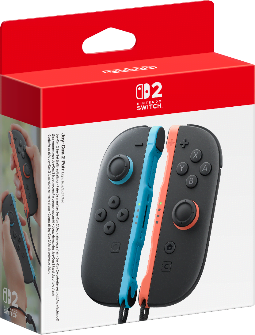 Nintendo Switch 2 Joy-Con 2 Pair Light Blue/Light Red - Wireless Controller - Nintendo Switch 2 Spil Tilbehør 0045496321666