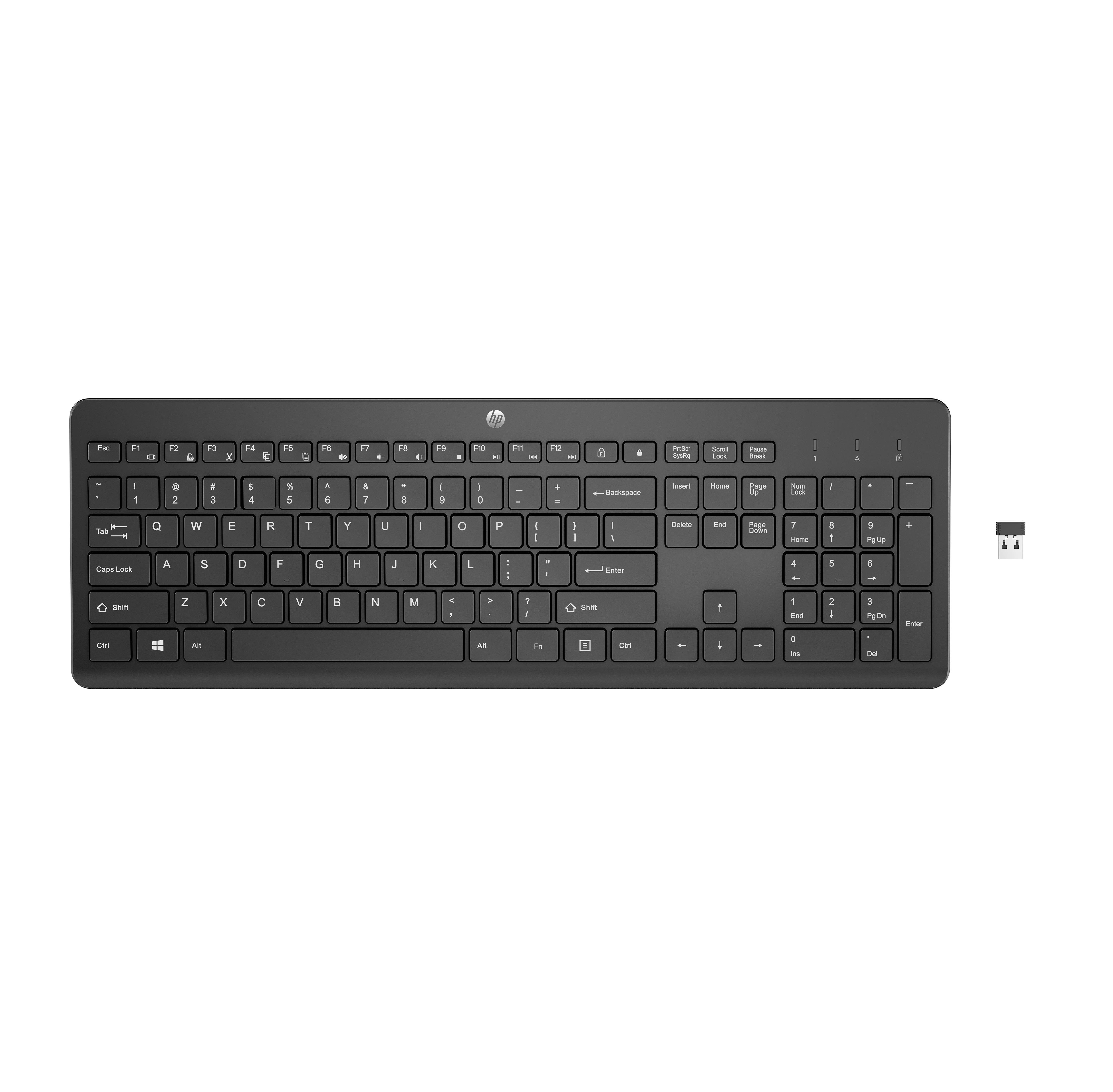 HP 230 Wireless Keyboard Black Nordic - Tastatur - Nordisk - Sort Tastatur 3L1E7AA#UUW