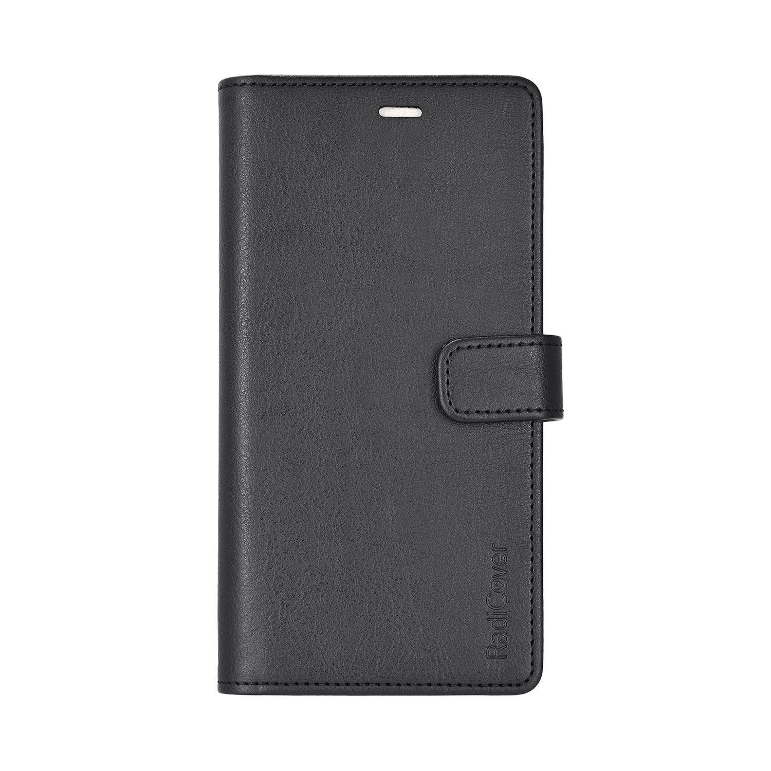 Radicover Phone Case Samsung S25 5G Flipcover Anti Radi RFID 3 Card Black PU