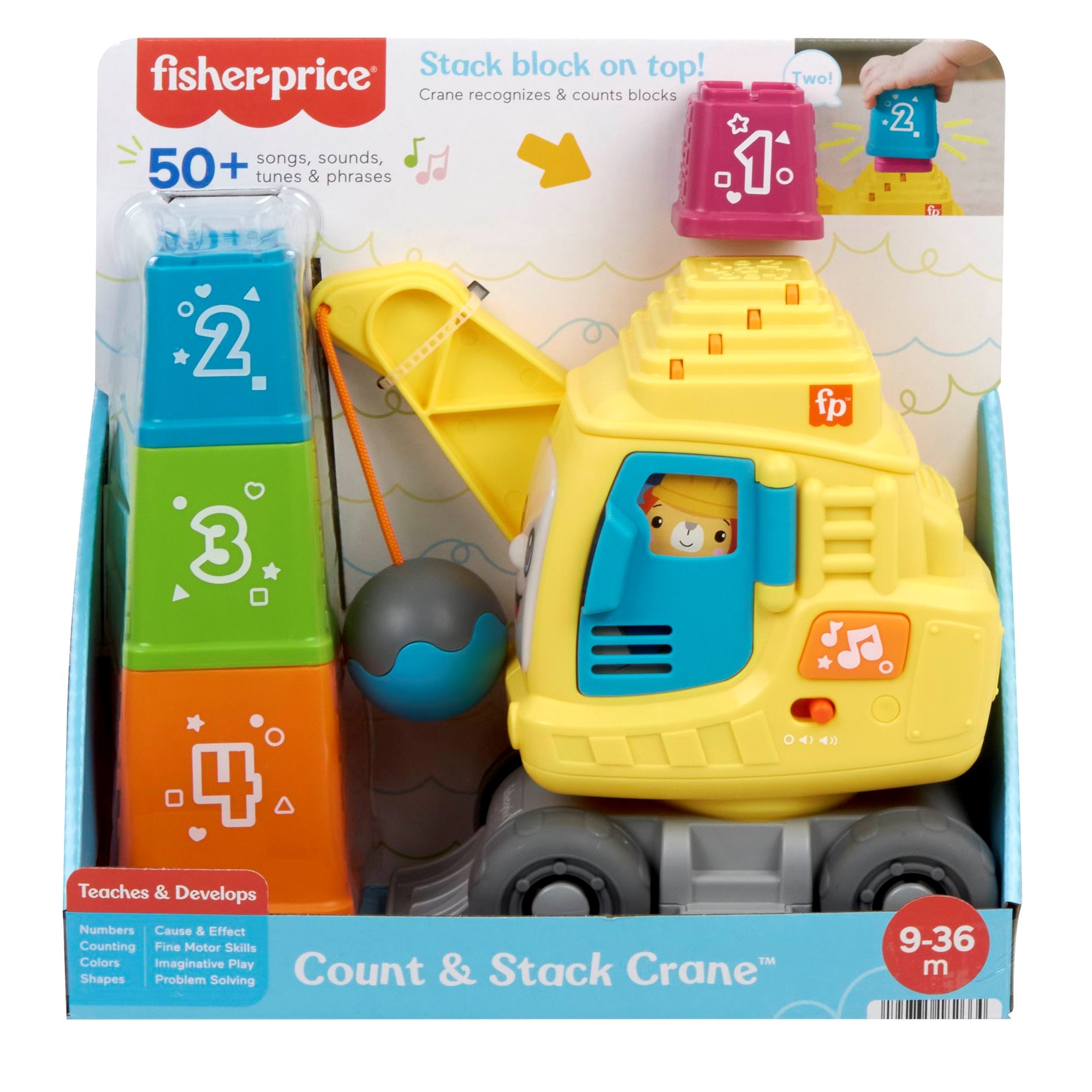 Fisher Price Count & Stack Crane Babylegetøj 972-2502