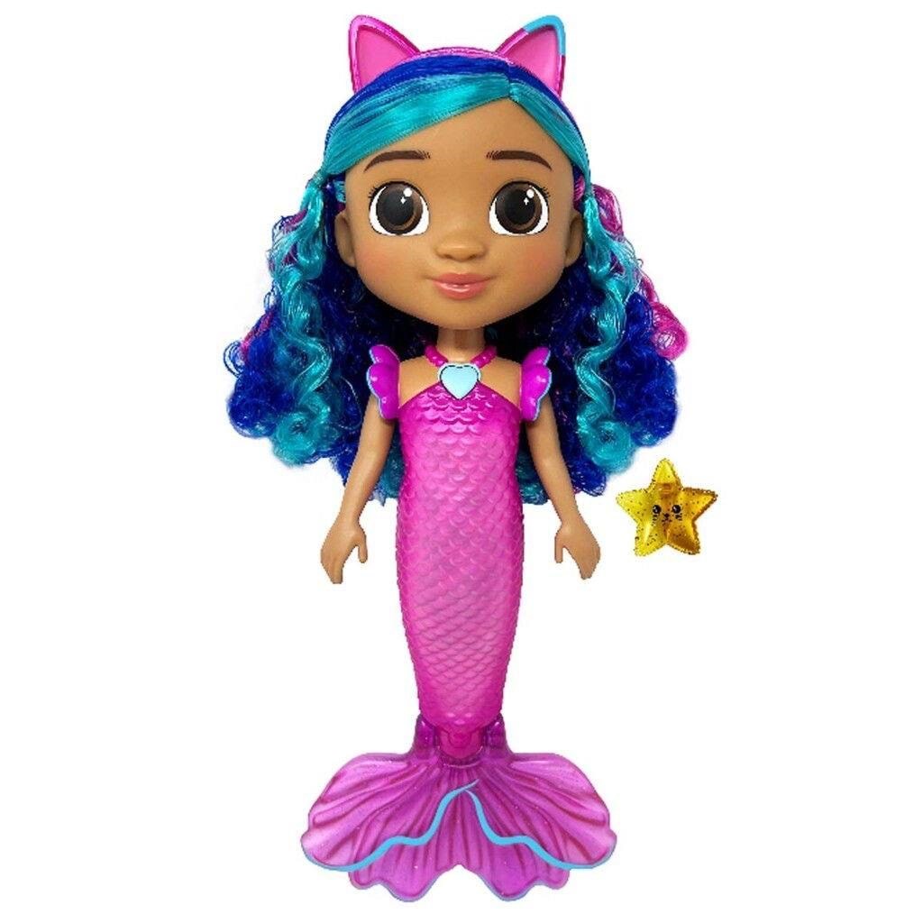 Gabby's Dollhouse Gabby's Movie Sing & Shine Mermaid Gabby Doll 36cm Dukker Og Dukketilbehoer 6074338