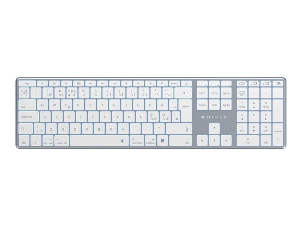 Hyper Space Next Bluetooth Wireless - Tastatur - Nordisk - Grå Tastatur HS2310NO