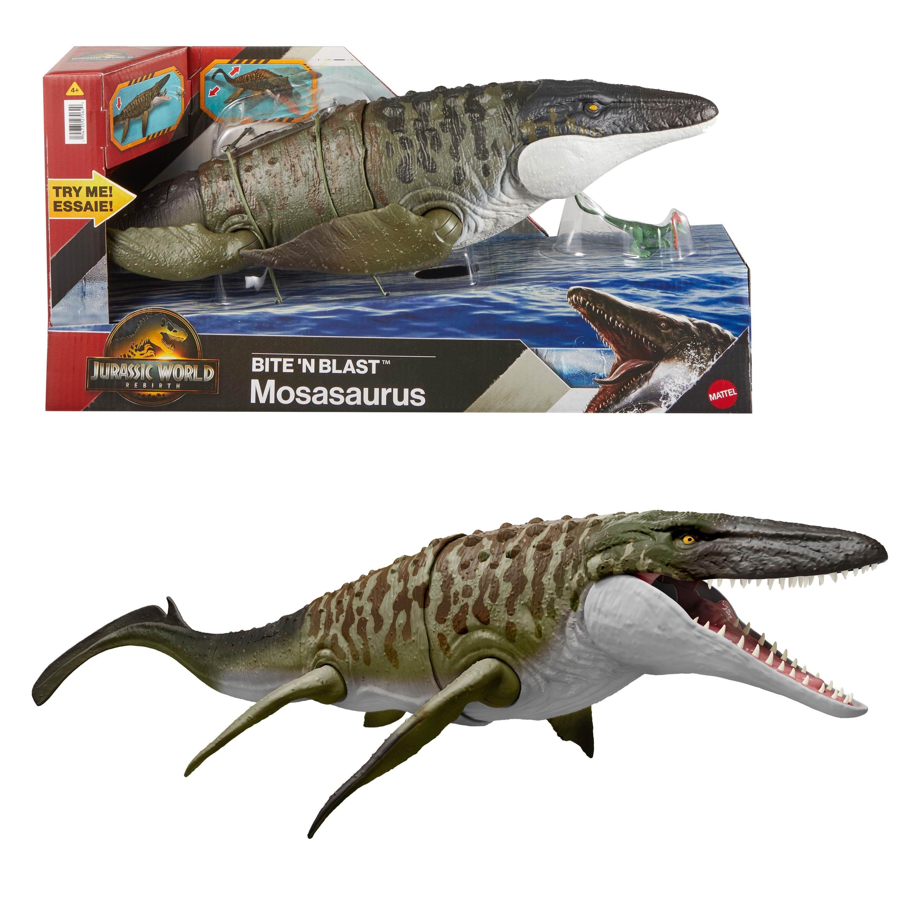 Jurassic World Rebirth Bite & Blast Mosasaurus Figur JCH00