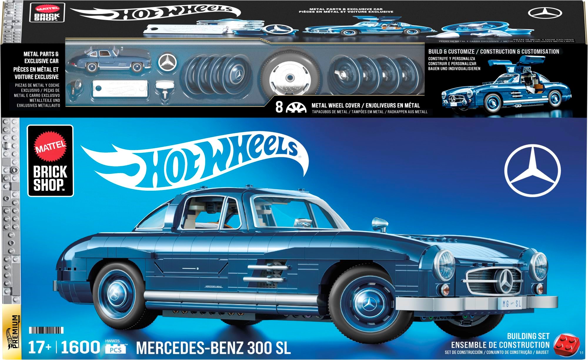 Hot Wheels Brick Shop Premium Series Mercedes-Benz SL Modelbyg 965-2574