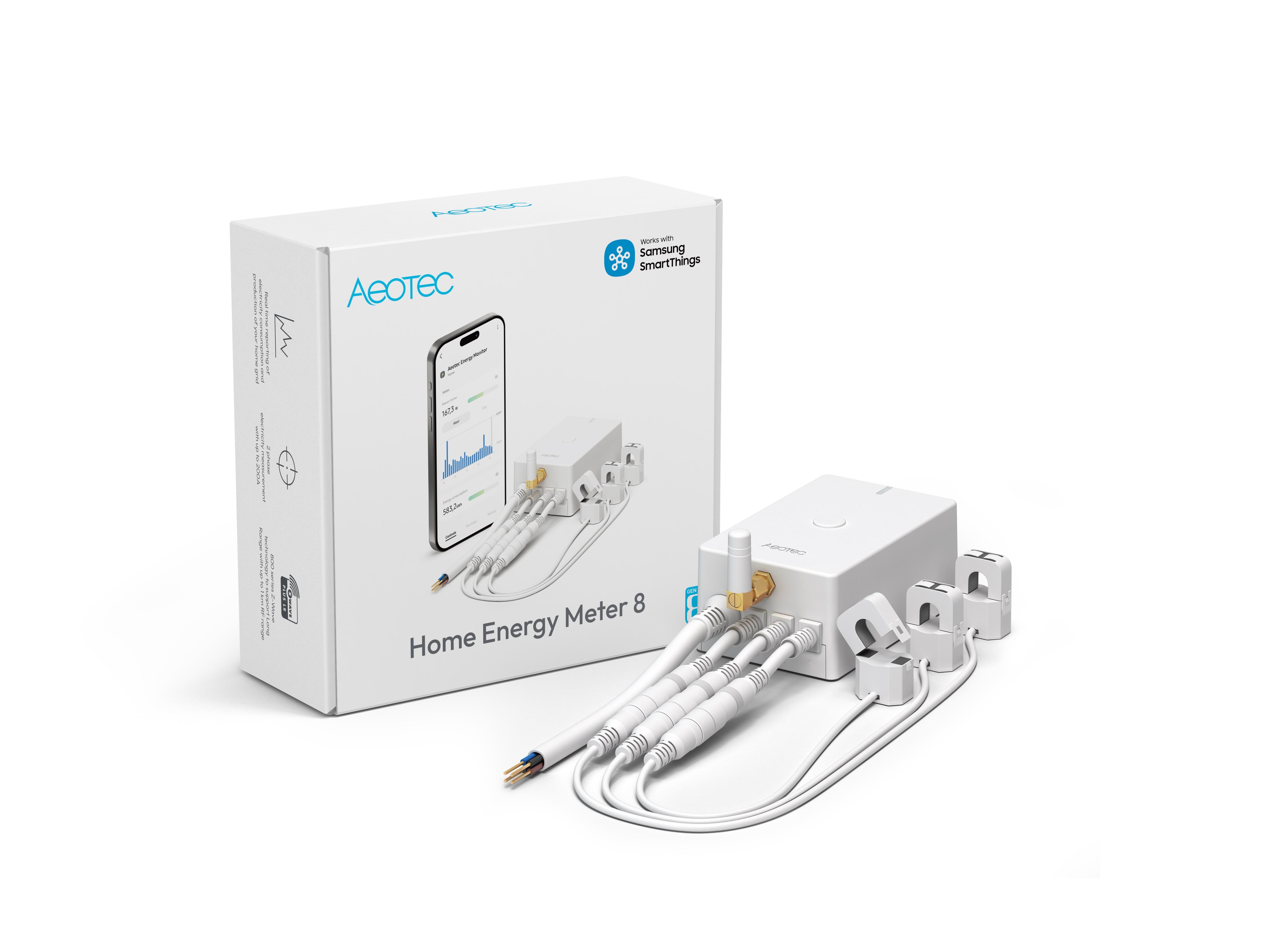 æotec Home Energy Meter 8 - three clamps 60A Smart Home AEOEZWA046C3A60