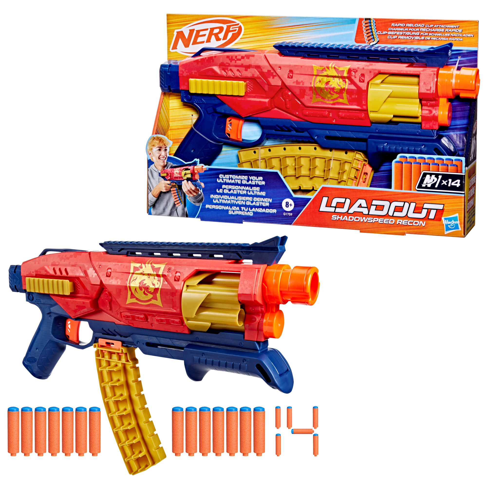 NERF Loadout Shadowspeed Recon Blaster Legetøjsvåben G17594N0