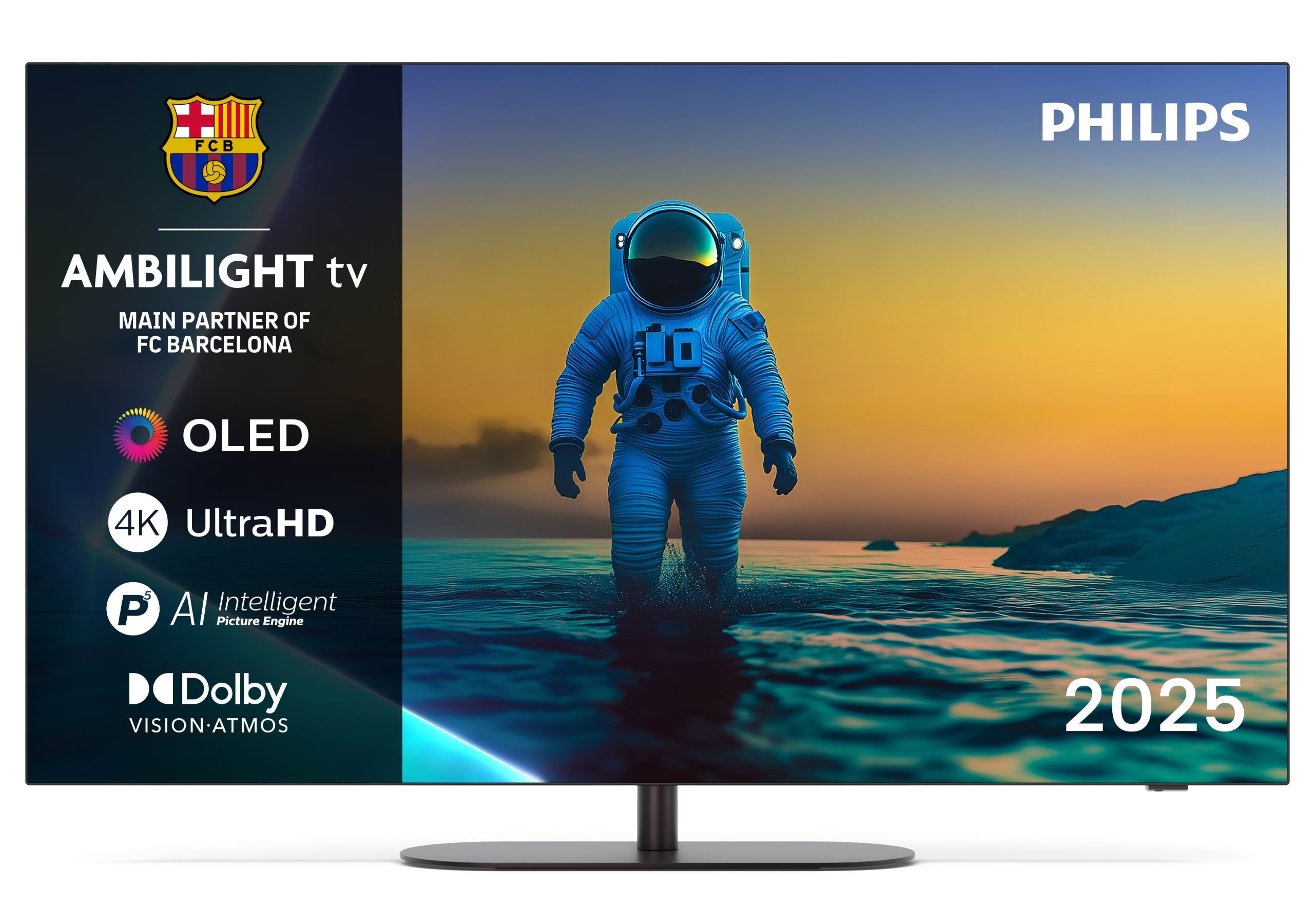 Philips 48" Fladskærms TV OLED 4K Dolby Vision 48OLED810 Ambilight Fjernsyn Sort 48OLED810/12