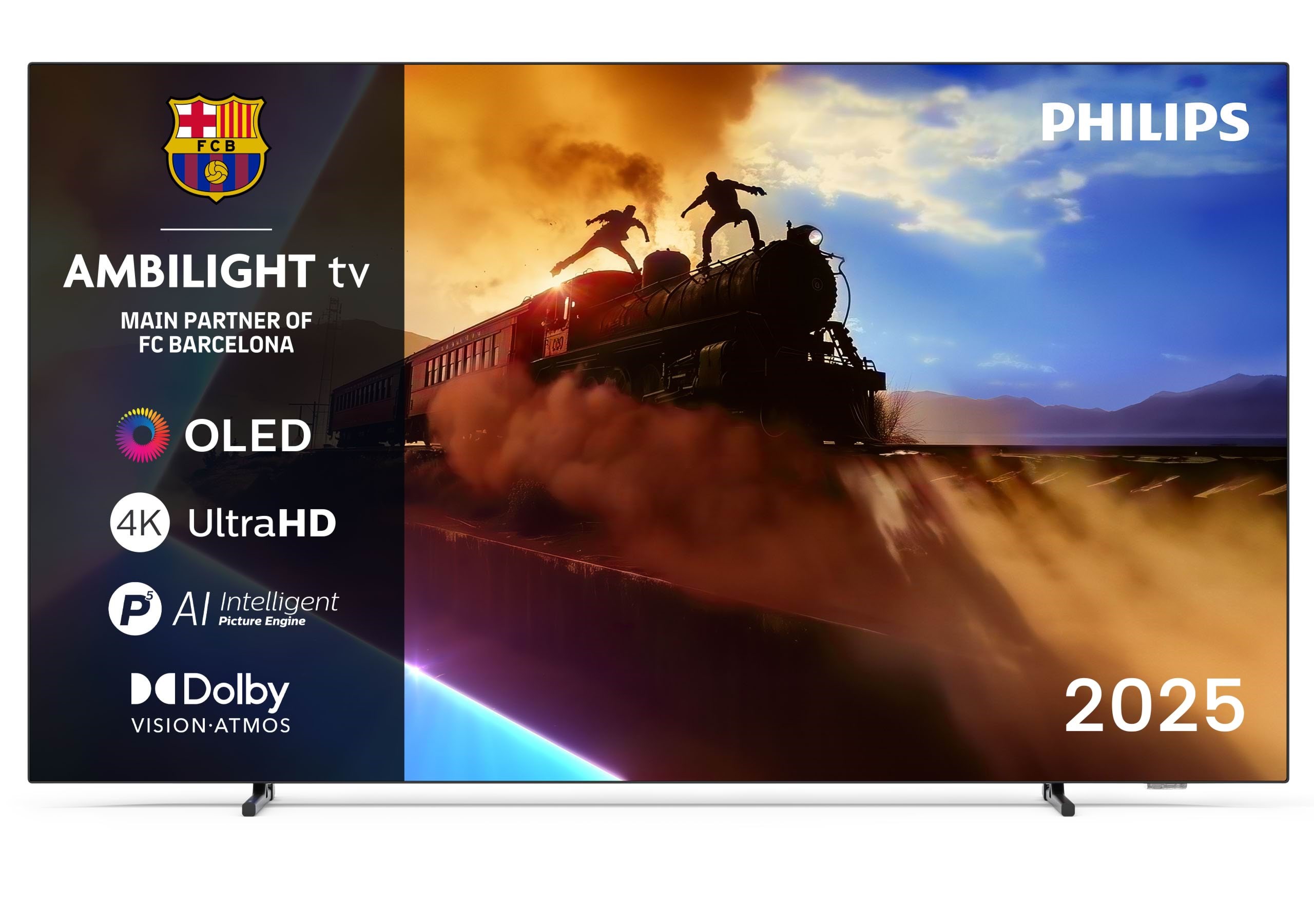 Philips 77" Fladskærms TV OLED 4K 77OLED760 Ambilight Fjernsyn Sort 77OLED760/12