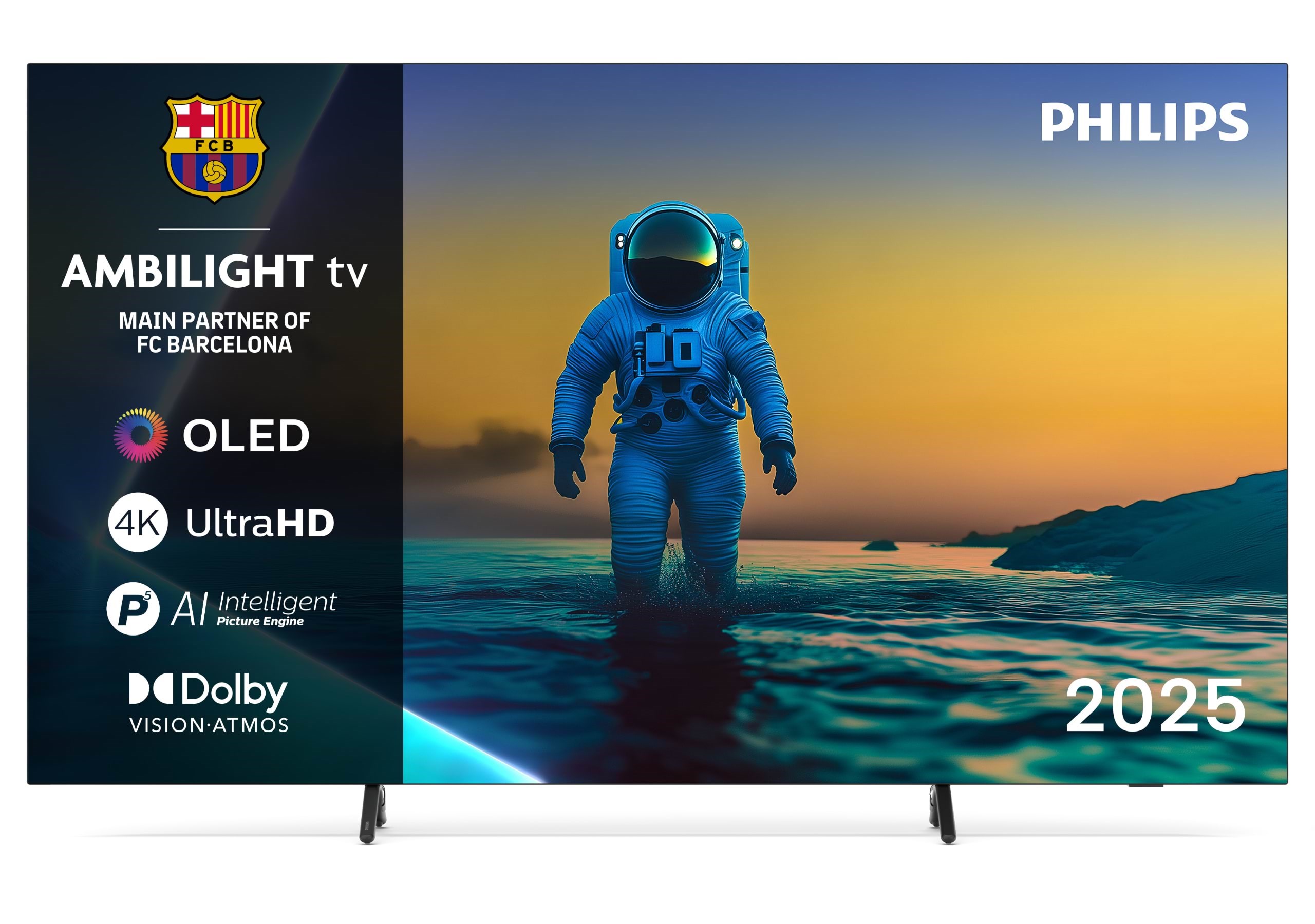 Philips 77" Fladskærms TV OLED 4K Dolby Vision 77OLED810 Ambilight Fjernsyn Sort 77OLED810/12