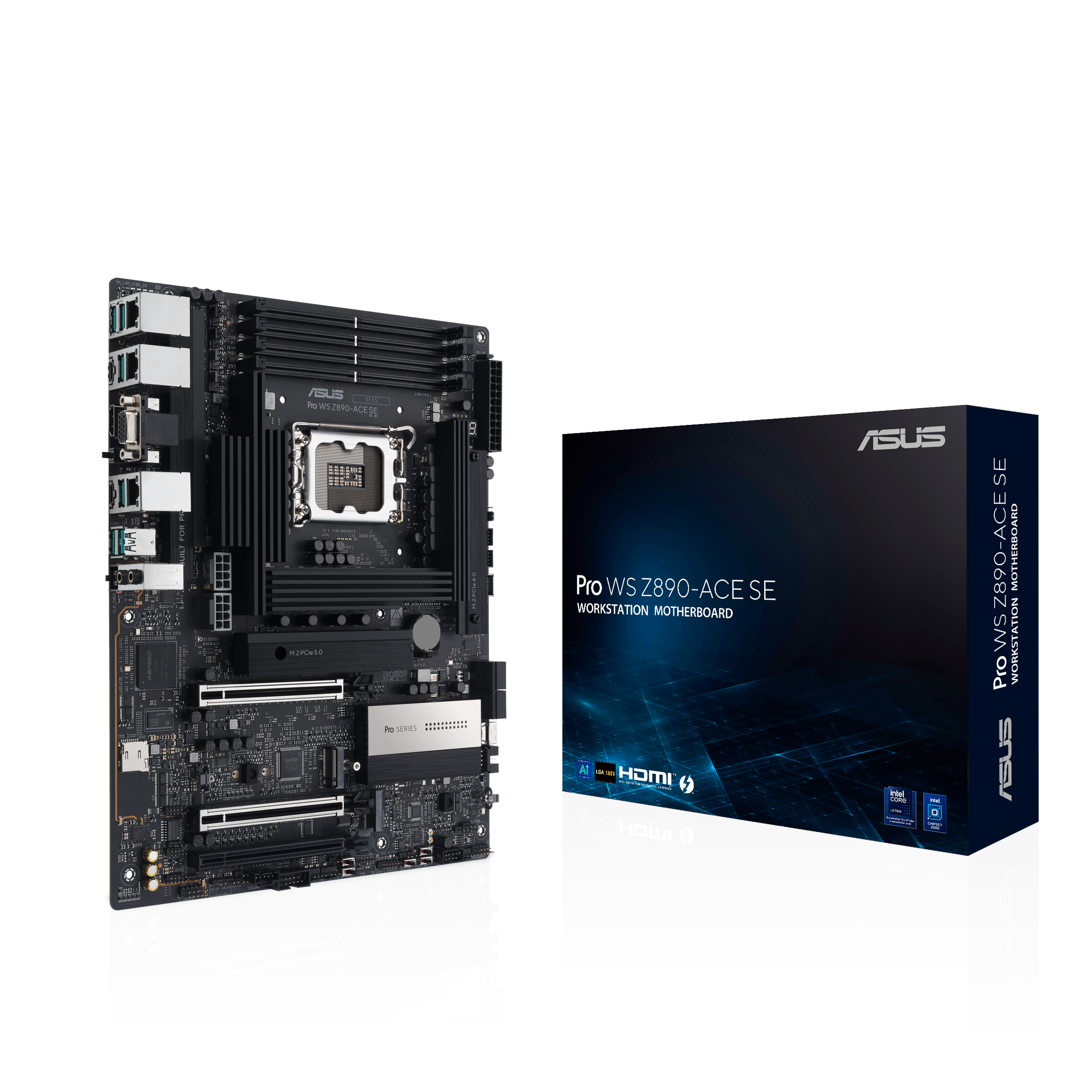ASUS PRO WS Z890-ACE SE Bundkort - Intel Z890 - Intel LGA1851 - DDR5 RAM - ATX