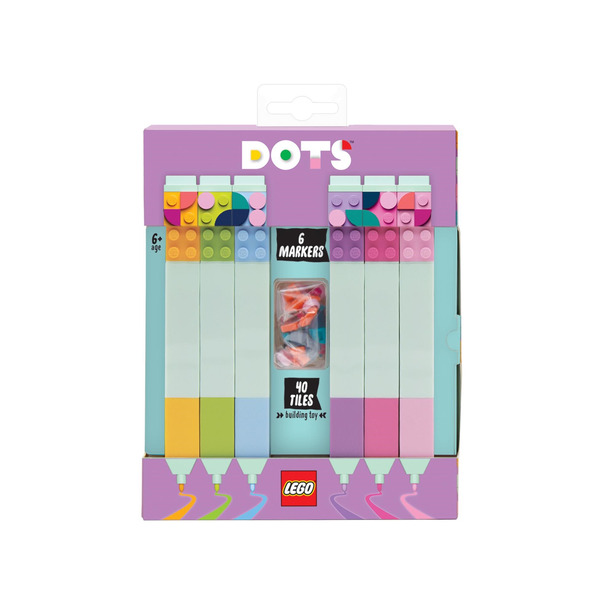Euromic LEGO DOTS markers 6-pack + 40 colourful tiles Hobby Artikler 4010075-52797