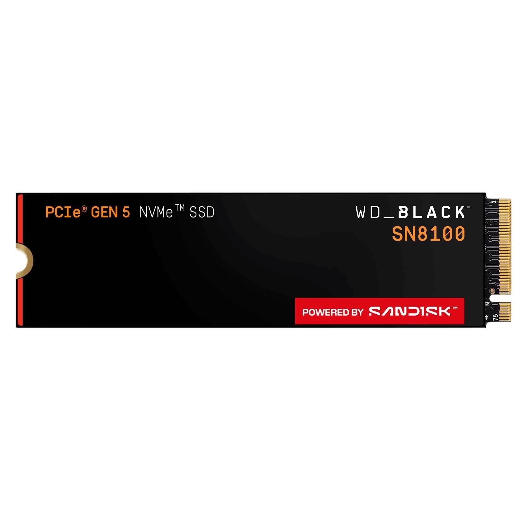 SANDISK WD Black SN8100 SSD - 4TB - M.2 2280 - PCIe 5.0 - Uden køleprofil