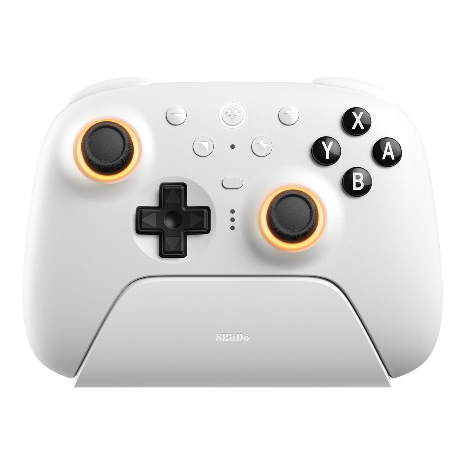 8BitDo Ultimate 2 Bluetooth - TMR - RGB - White - Nintendo Switch 1 & 2 - Wireless Controller - PC Spil Tilbehør RET00519