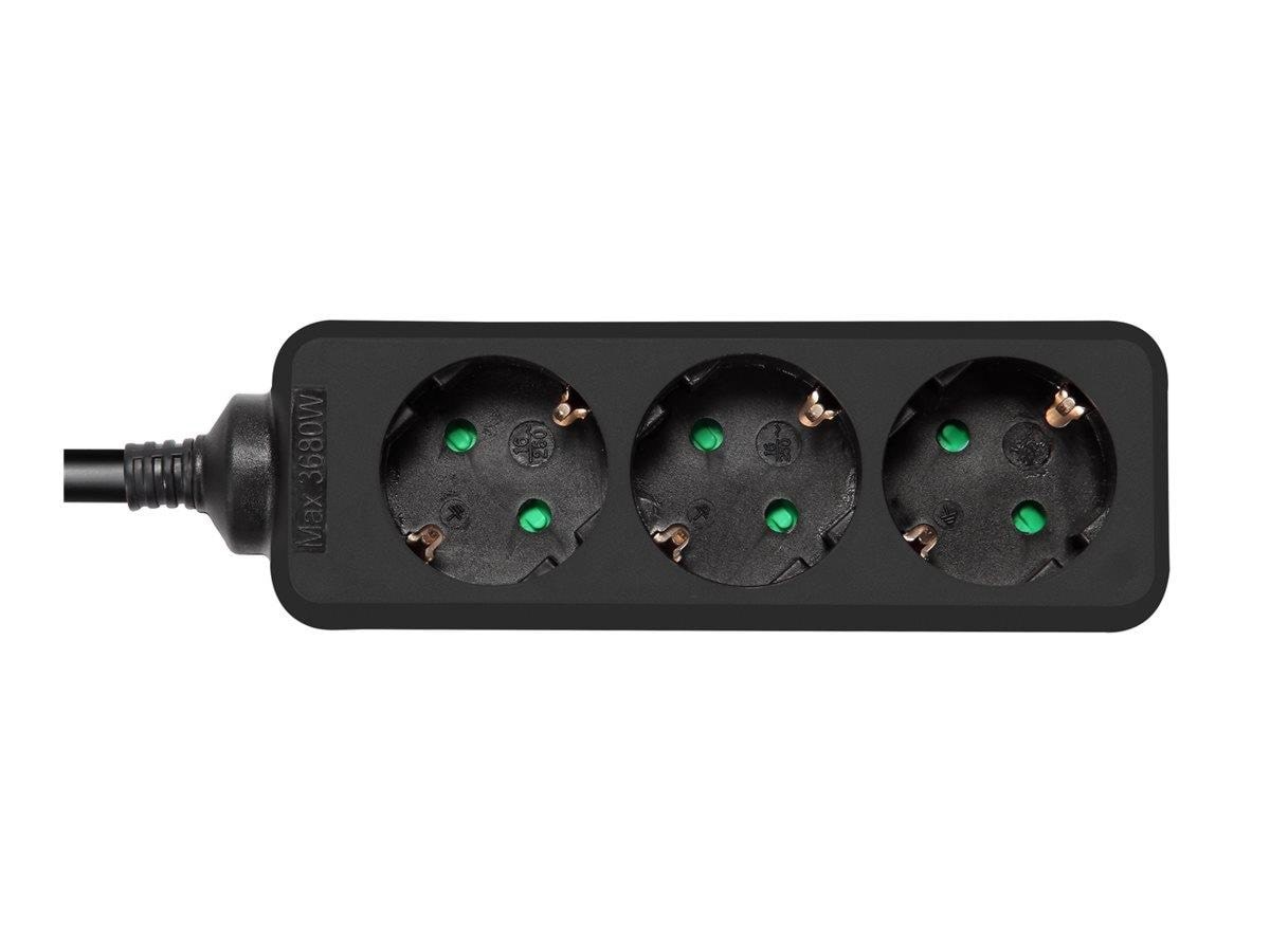 Deltaco Power Strip - 1.5 m Strømkabel Sort GT-0320