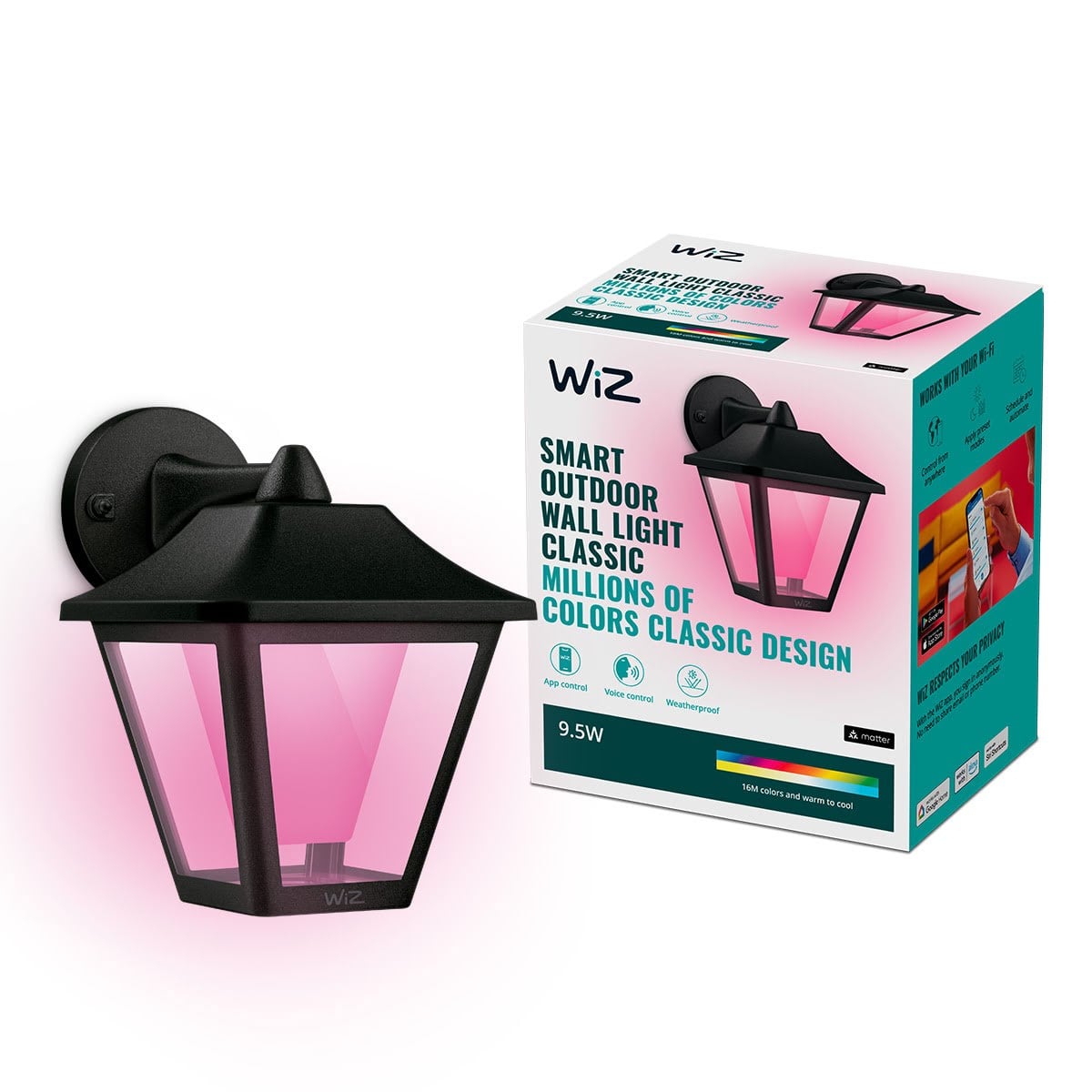 WiZ Smart Udendørs Classic væglampe Smart Home 929003352101