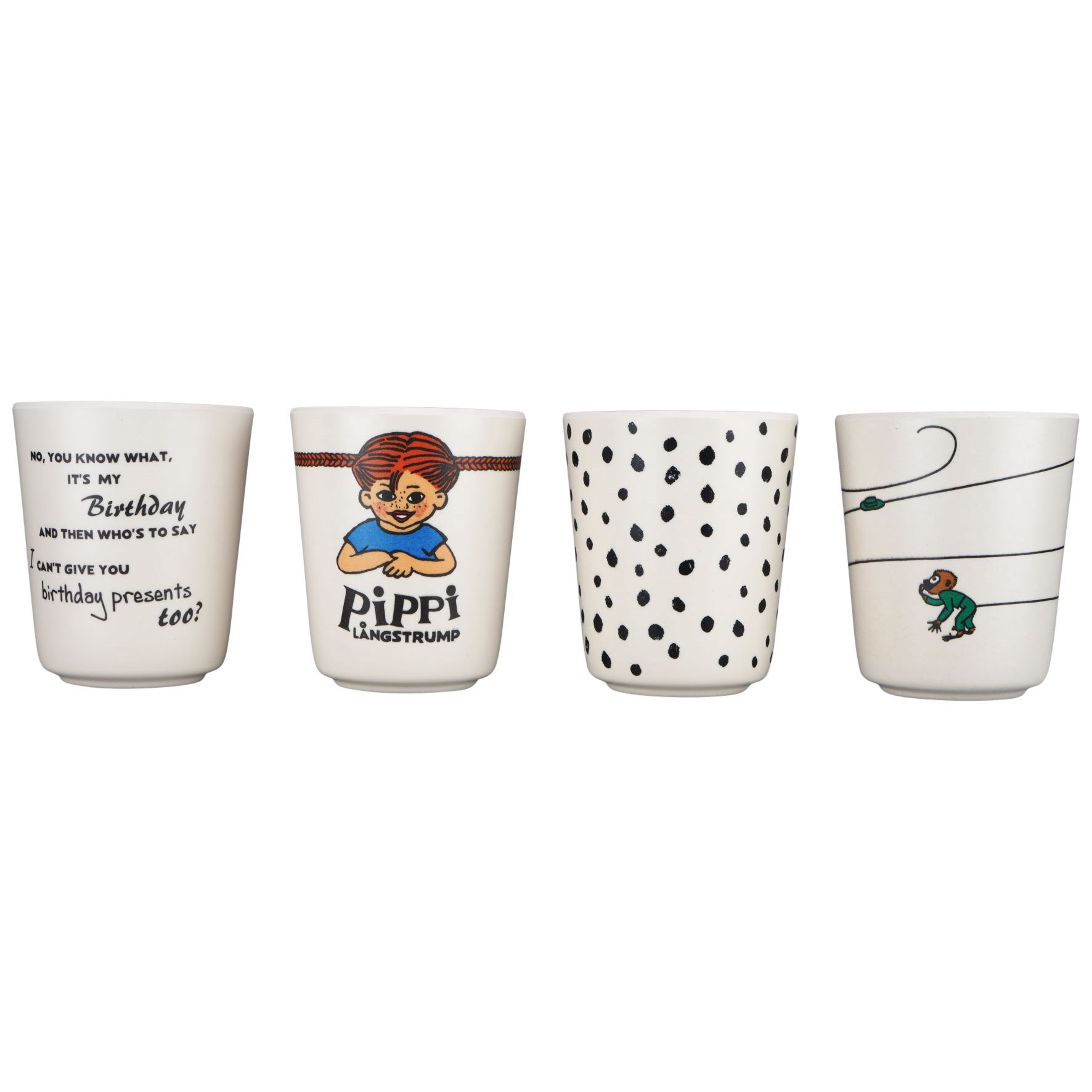 Barbo Toys Pippi Longstocking Cups - Set 4 Børneværelse 8675