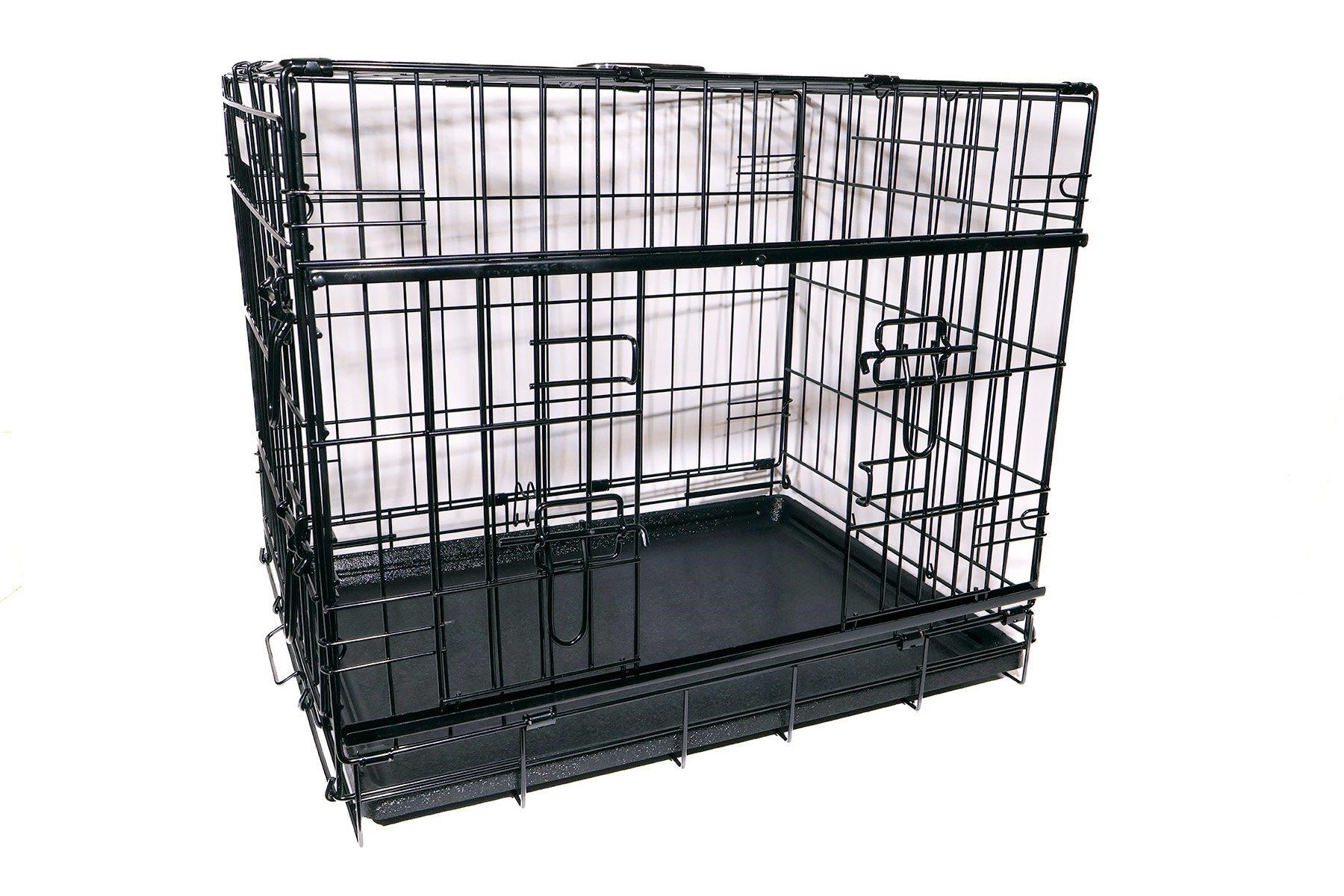 Active Canis - Premium bur med skydedør - Sort - 122 x 76 x 84 cm Hundeudstyr 97407