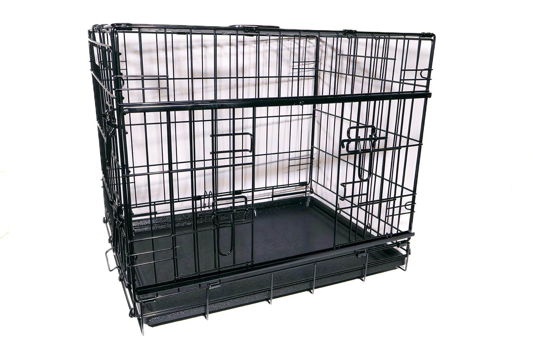 Active Canis - Premium bur med skydedør - Sort - 107 x 71 x 79 cm Hundeudstyr 97406