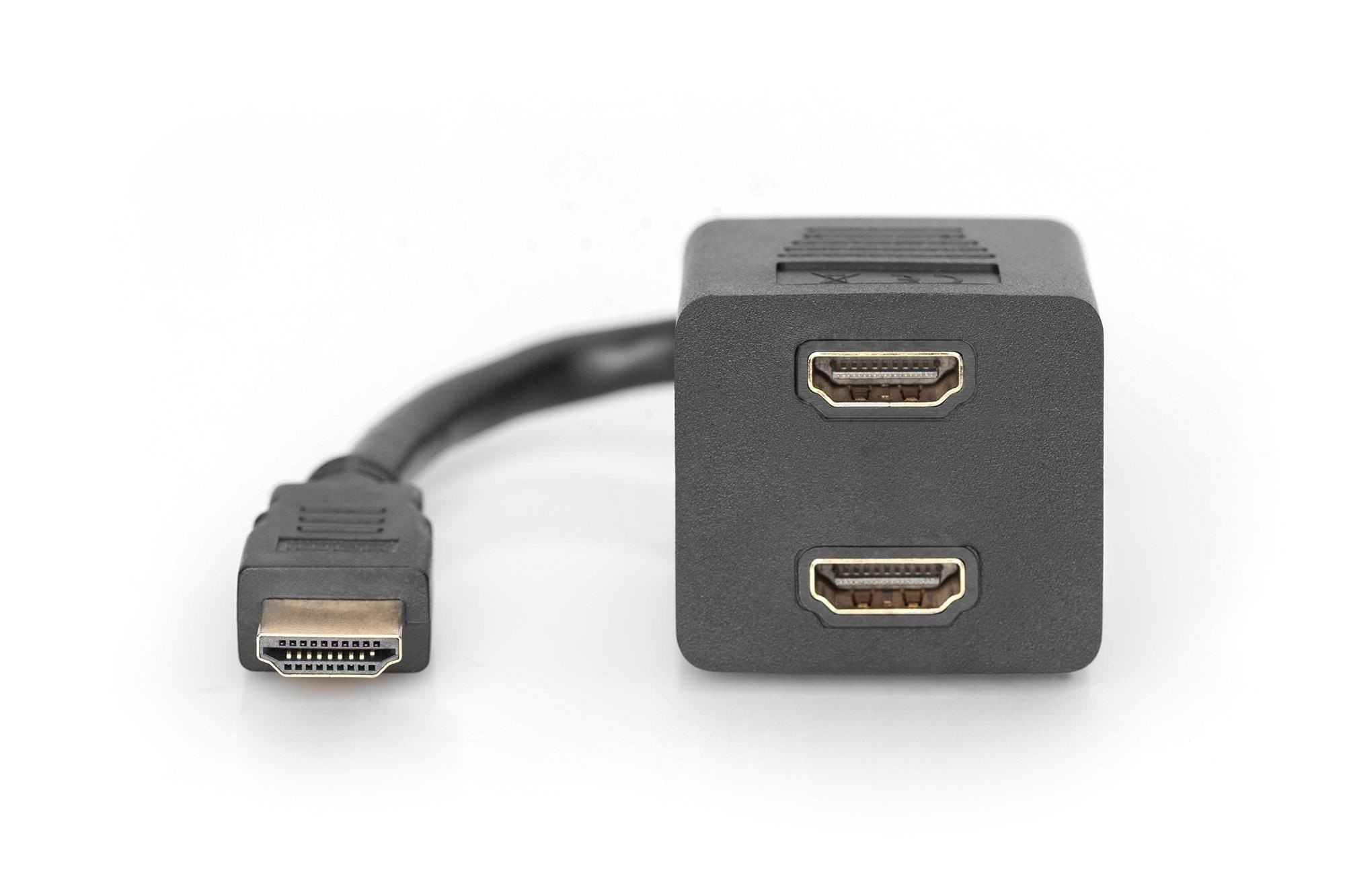 DIGITUS HDMI Y-Splitter Cable - 0.2m Skærmkabel Sort AK-330400-002-S