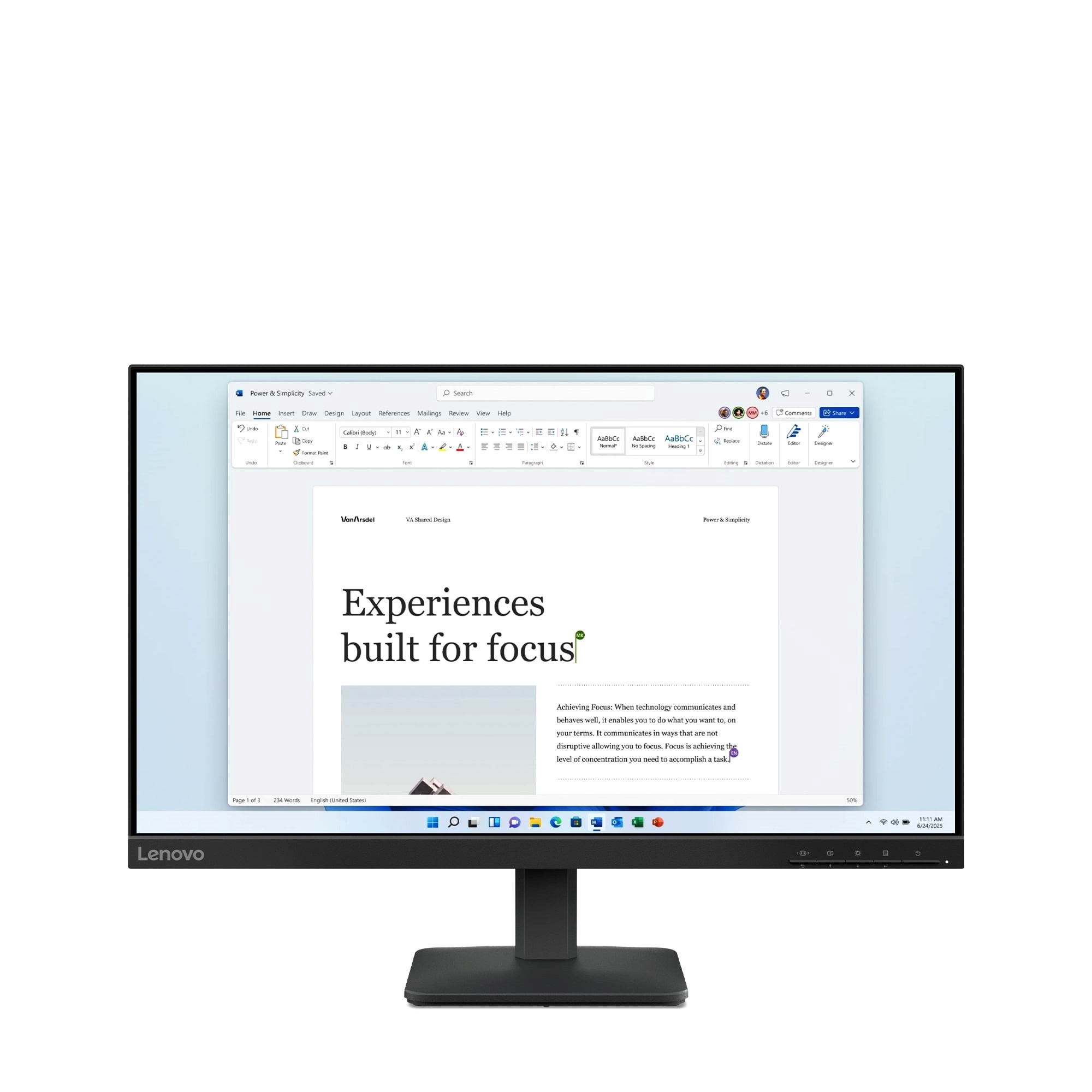 24" Lenovo L24-4e - 1920x1080 (FHD) - 100Hz - IPS Computerskærm Black 68C2KAC1EU