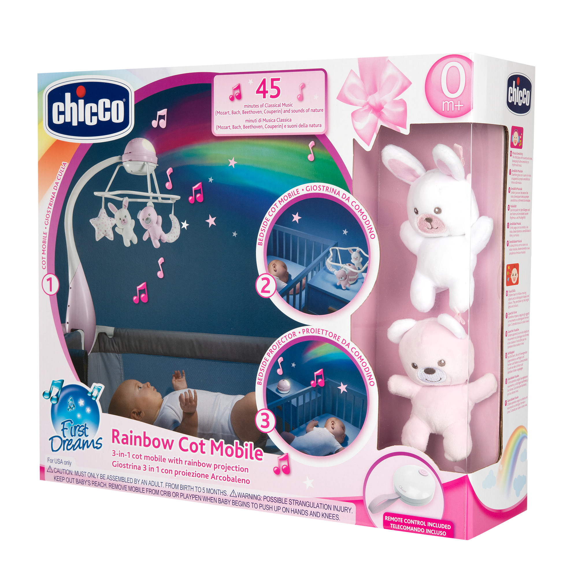 Chicco Rainbow cot mobile pink Babylegetøj 300-00011041100000