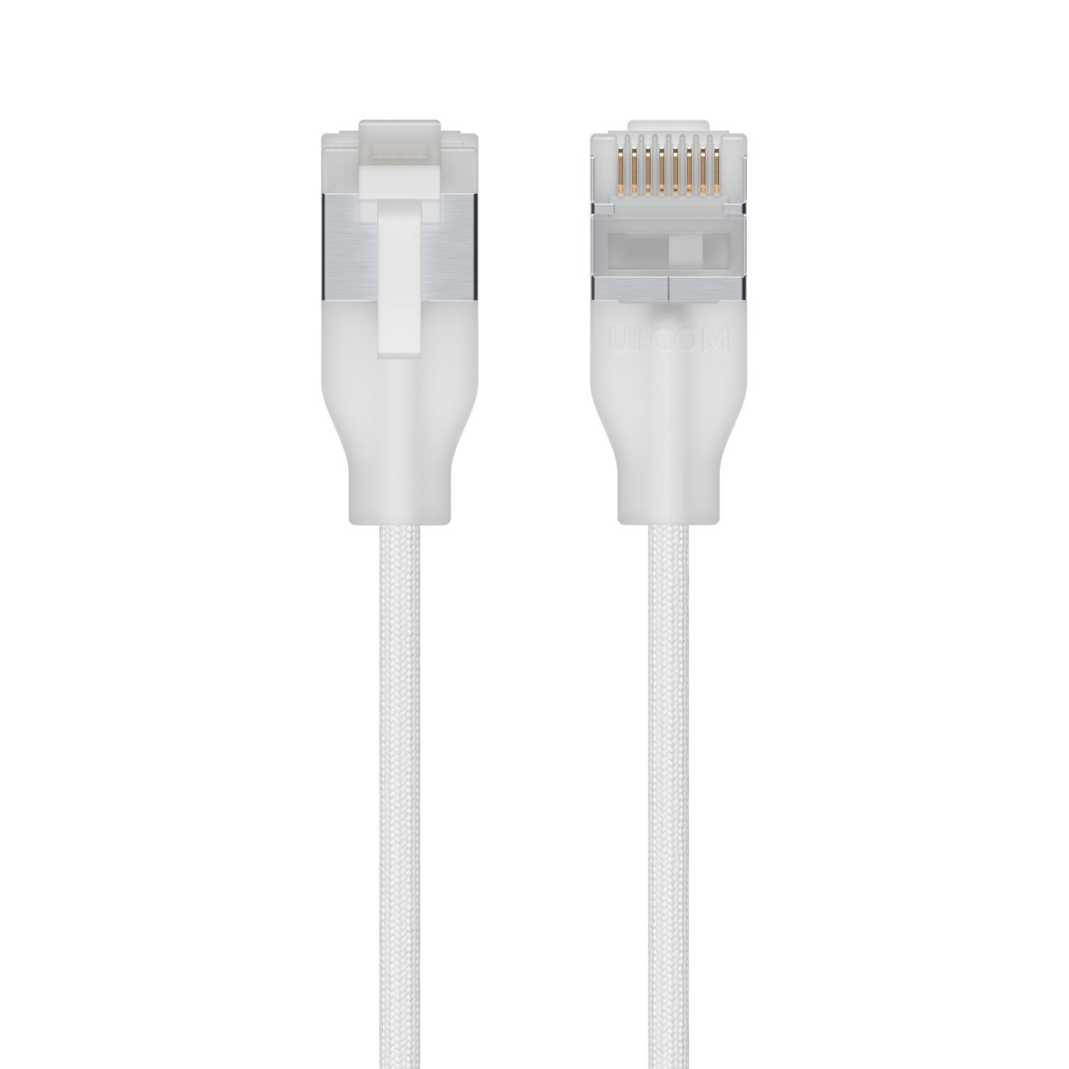 Ubiquiti UniFi Premium Patch Cable 30cm White - Hvid - 0.3m Netværkskabel UACC-CABLE-PATCH-EL-C6A-0.3M-W