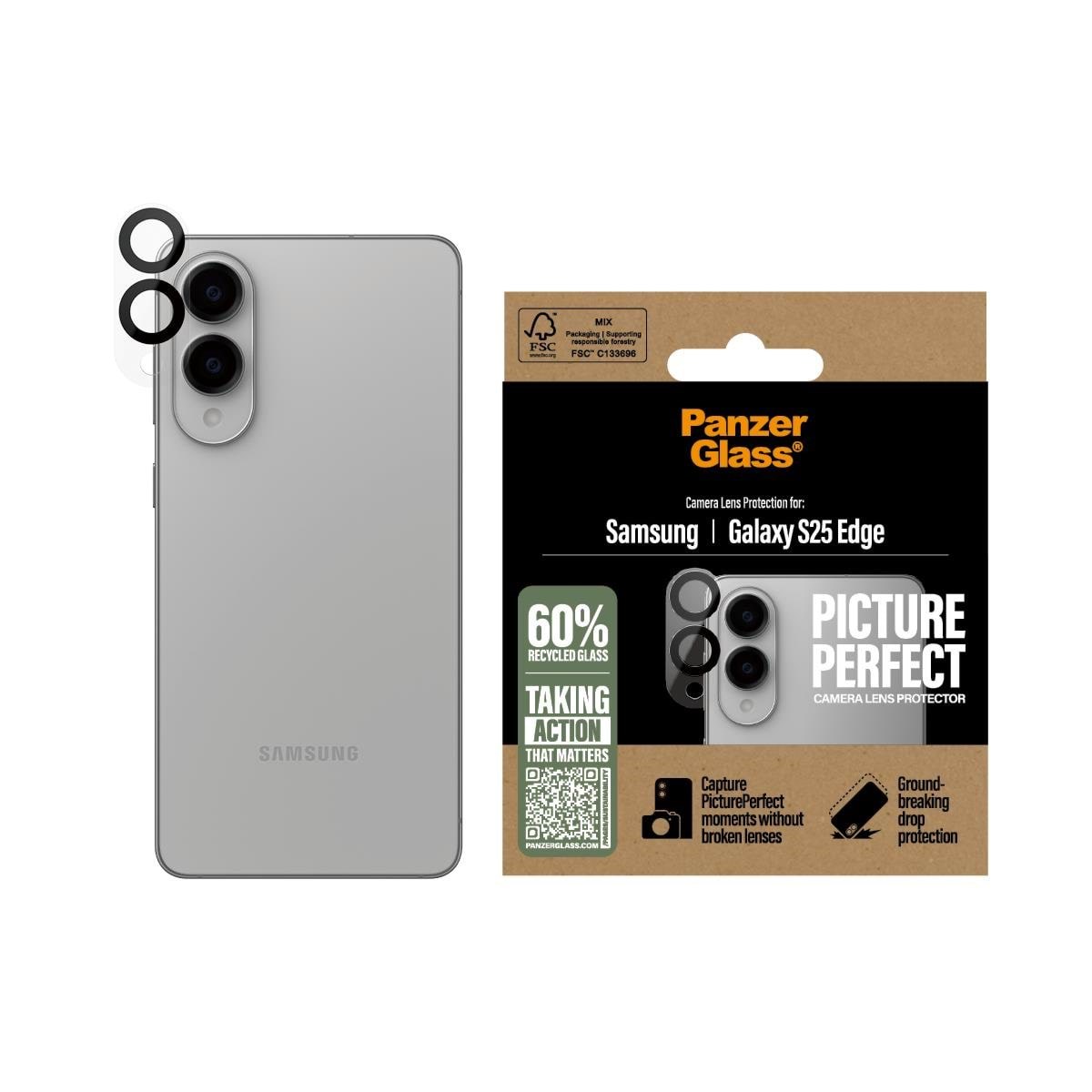 PanzerGlass PicturePerfect Camera Lens Protector Samsung S25 Edge Beskyttelsesglas PG69245
