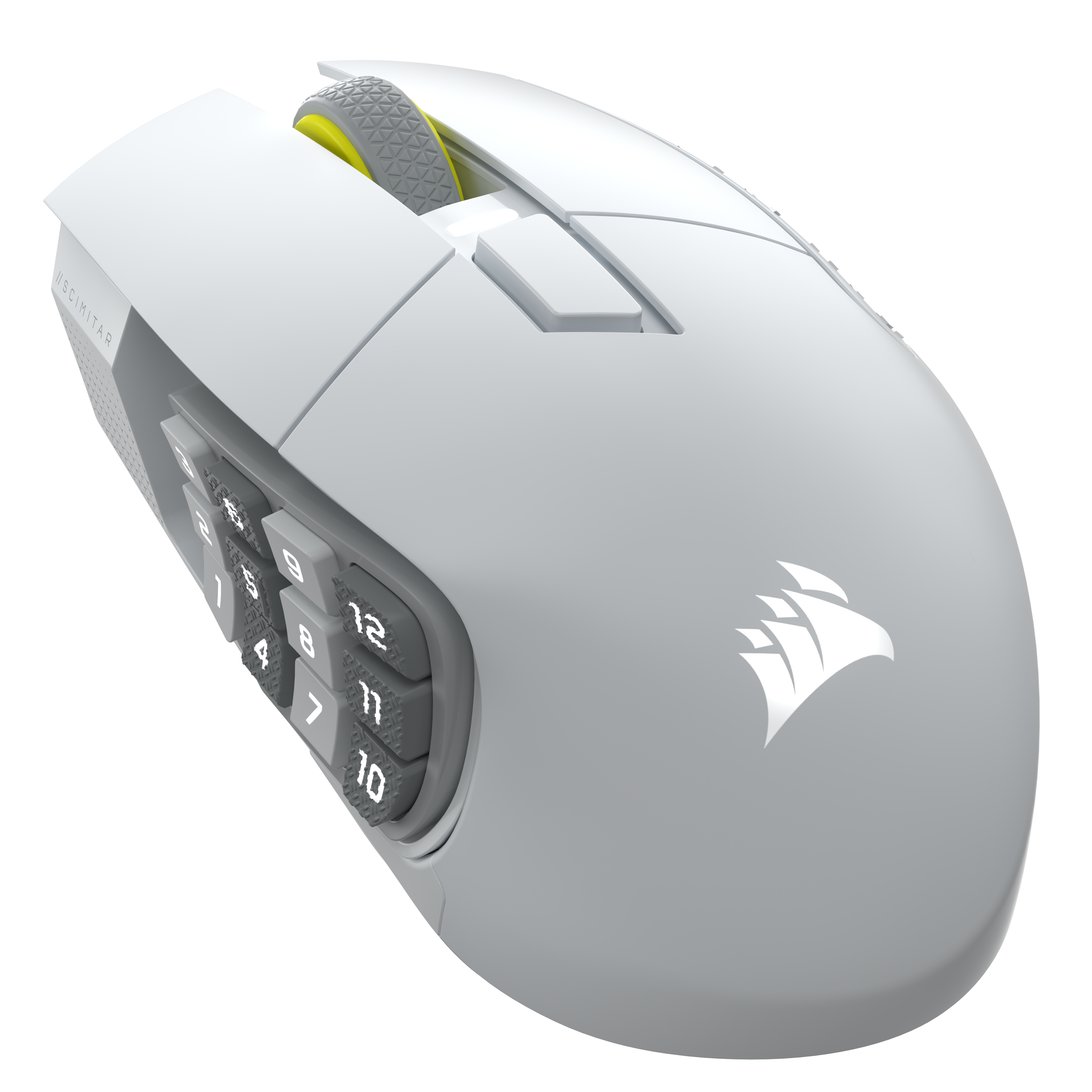 Corsair Scimitar Elite Wireless SE MMO - White - Gaming Mus - Optisk - 16 knapper - Hvid