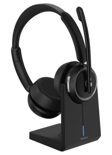 Deltaco HL-100 Wireless Stereo Headset Hovedtelefoner Og Headset Sort