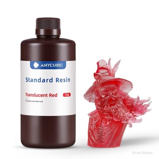 ANYCUBIC Standard resin 1 L Transluscent Red 3d Filament Rød SPTTR-104E