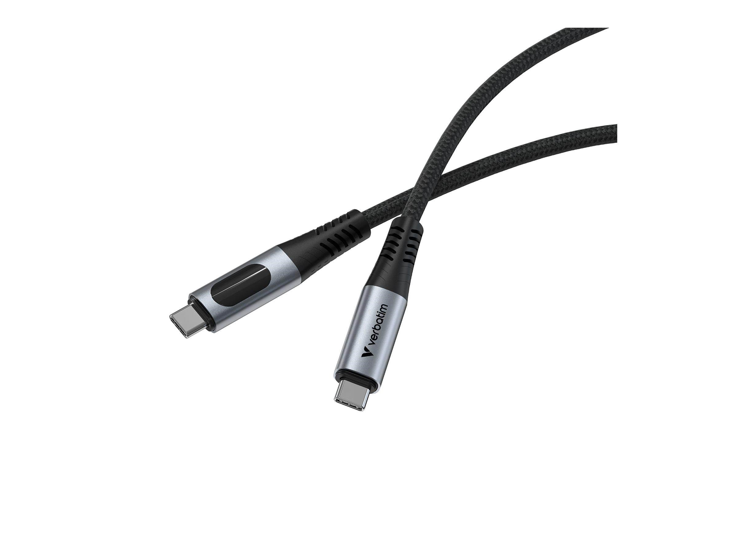 Verbatim USB-C Cable - 24 pin USB-C to 24 pin USB-C - 1.2 m Usb Kabel Sort 31849