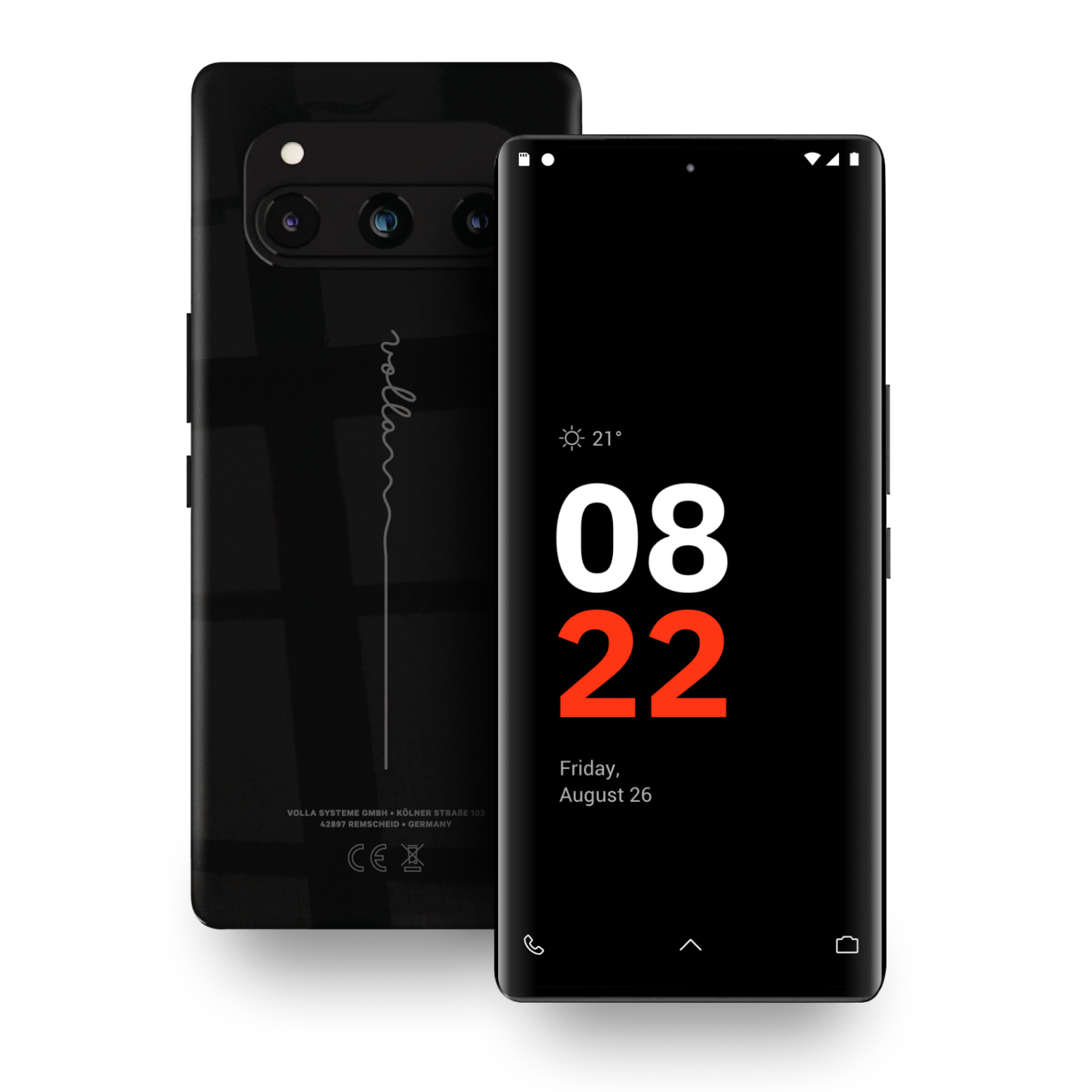 Volla Phone Quintus 256GB/8GB (Android) Mobiltelefon Sort 4260738460477