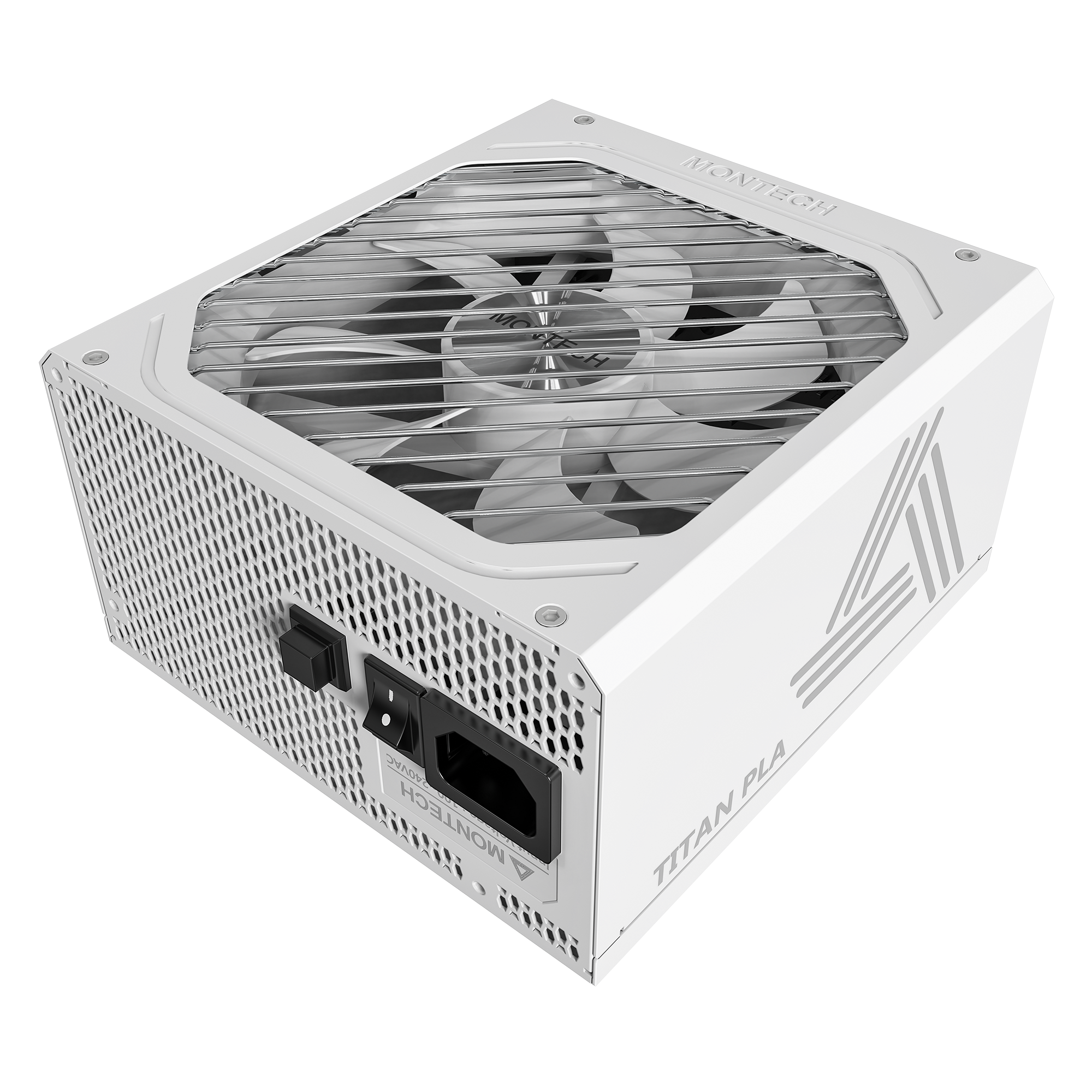 Montech TITAN PLA 850W Strømforsyning - 850 Watt - 135 mm - ATX 3.1 - 80 Plus Platinum certified Strømforsyning Hvid