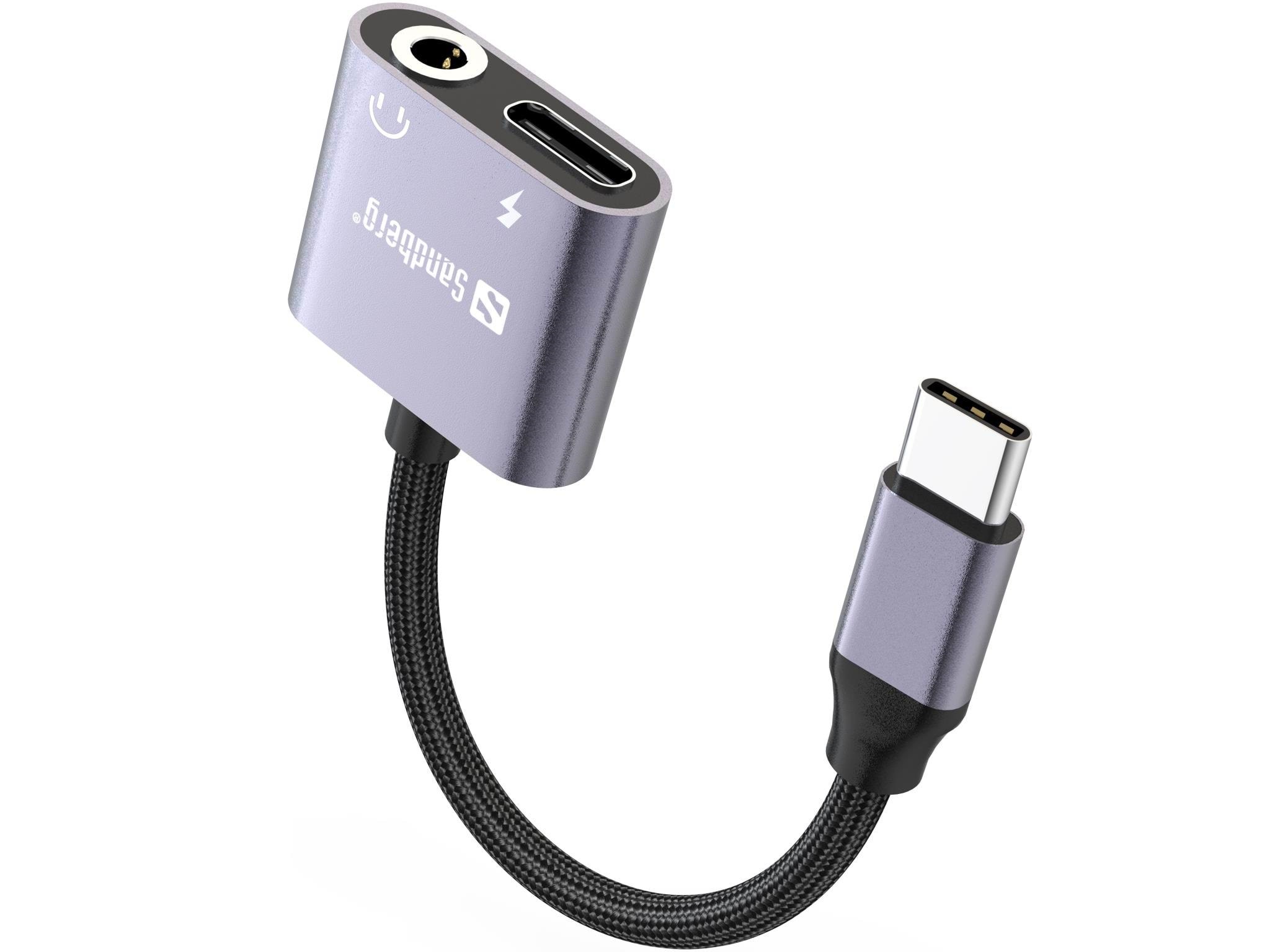 Sandberg USB-C Audio Adapter PD65W Audiokabel Sort 136-67